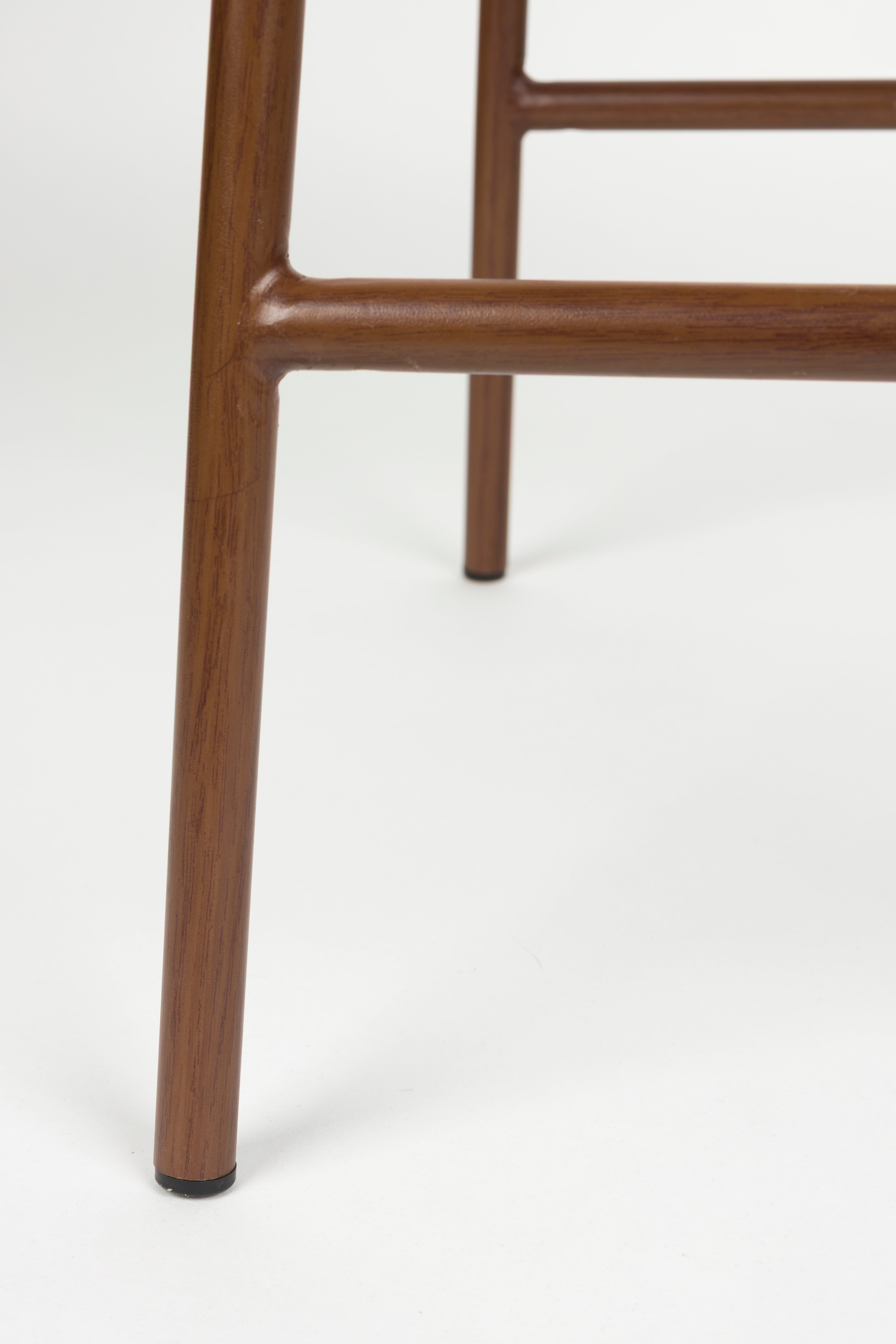 Barstuhl CLAES beige Melange mit braunem Gestell
