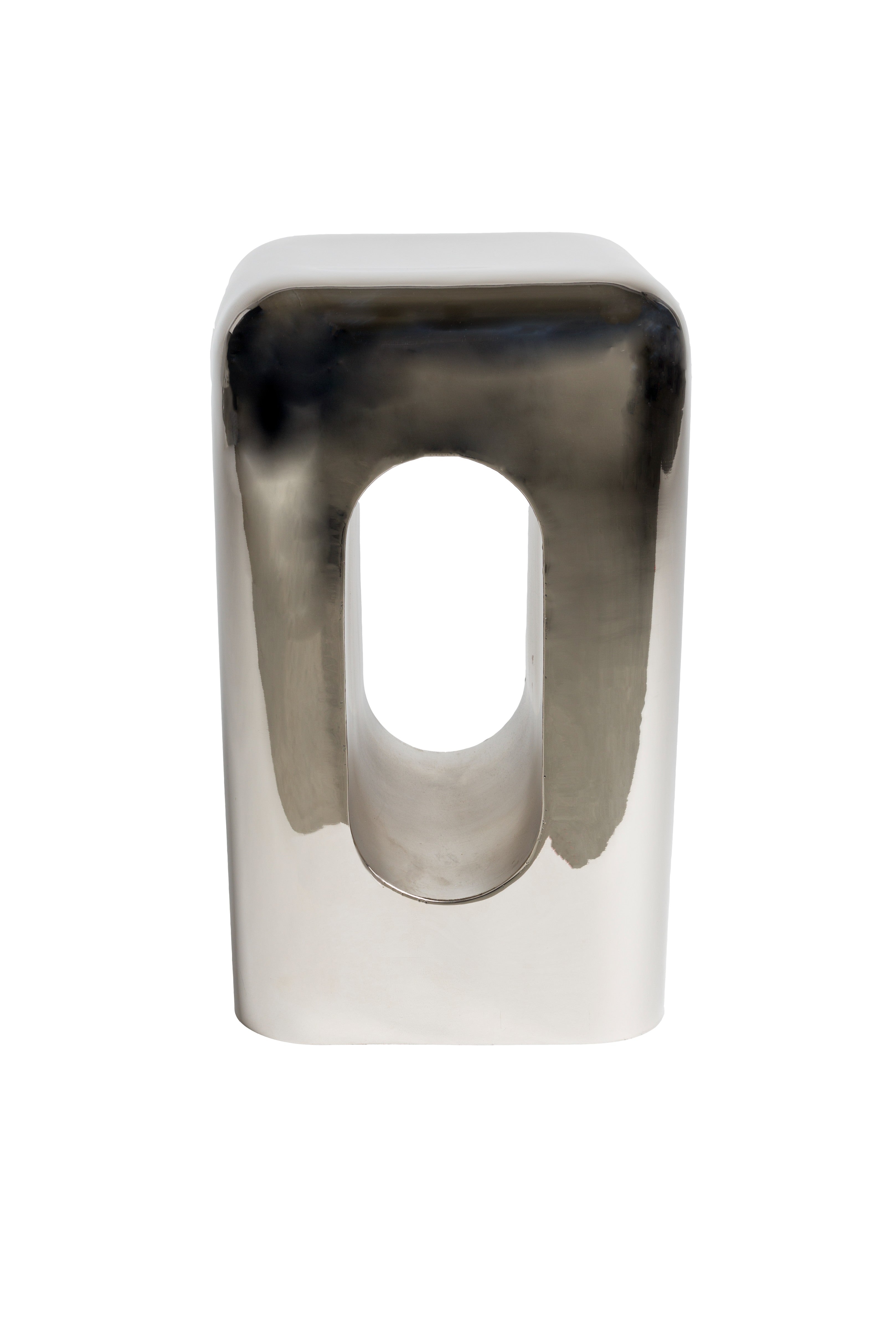 CREEK silver side table