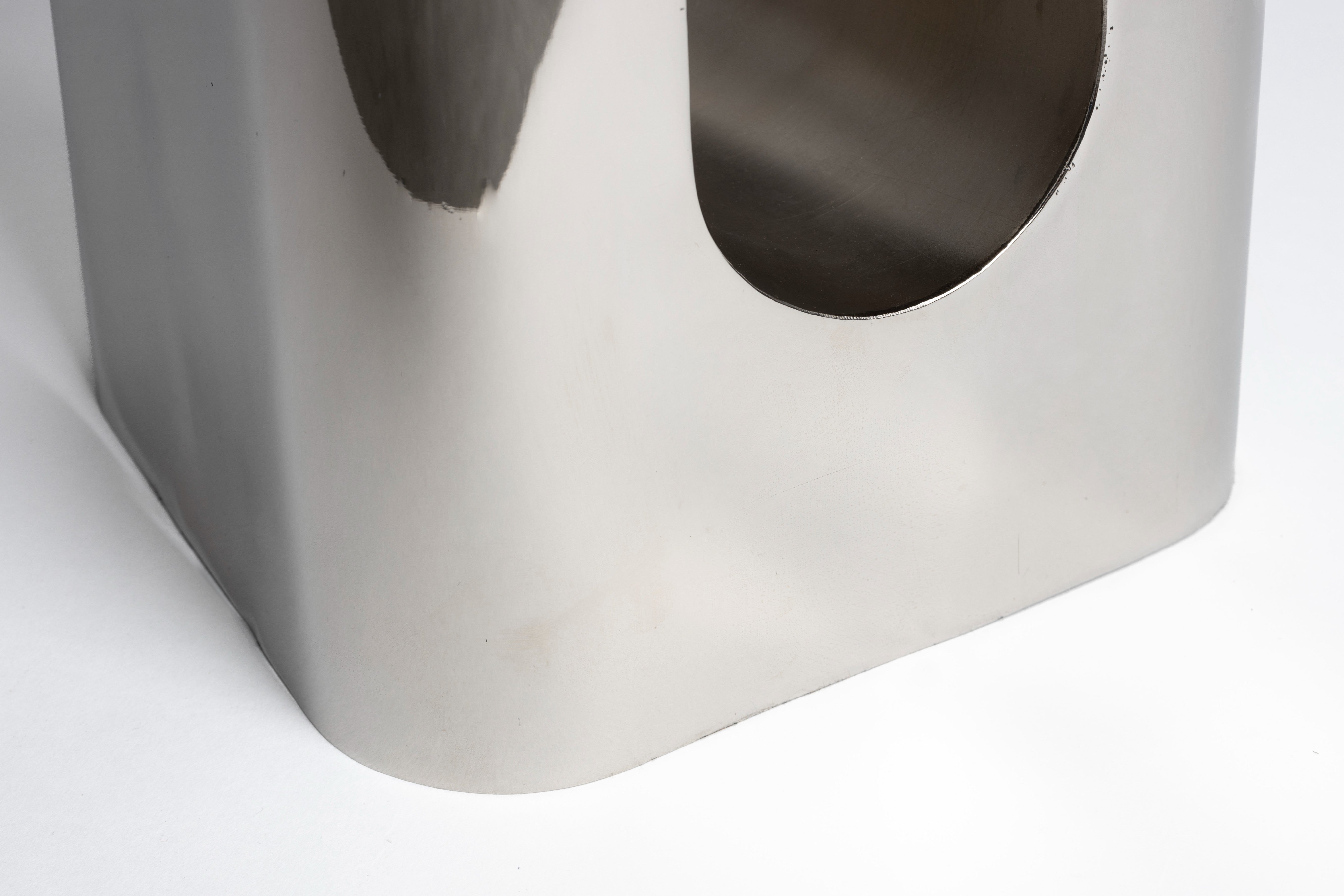 CREEK silver side table