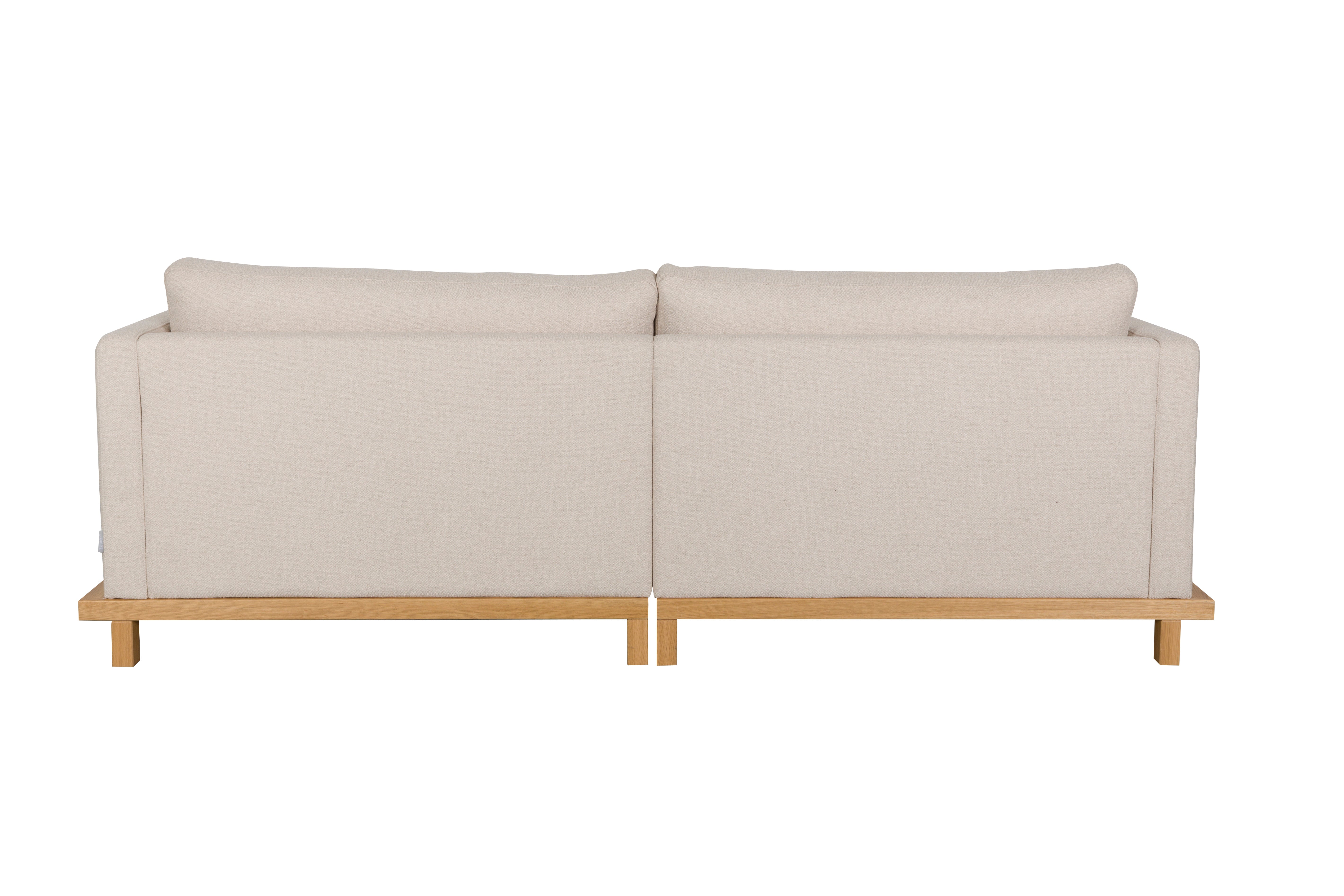 Sofa 3-zits BLOSSOM beige met houten basis