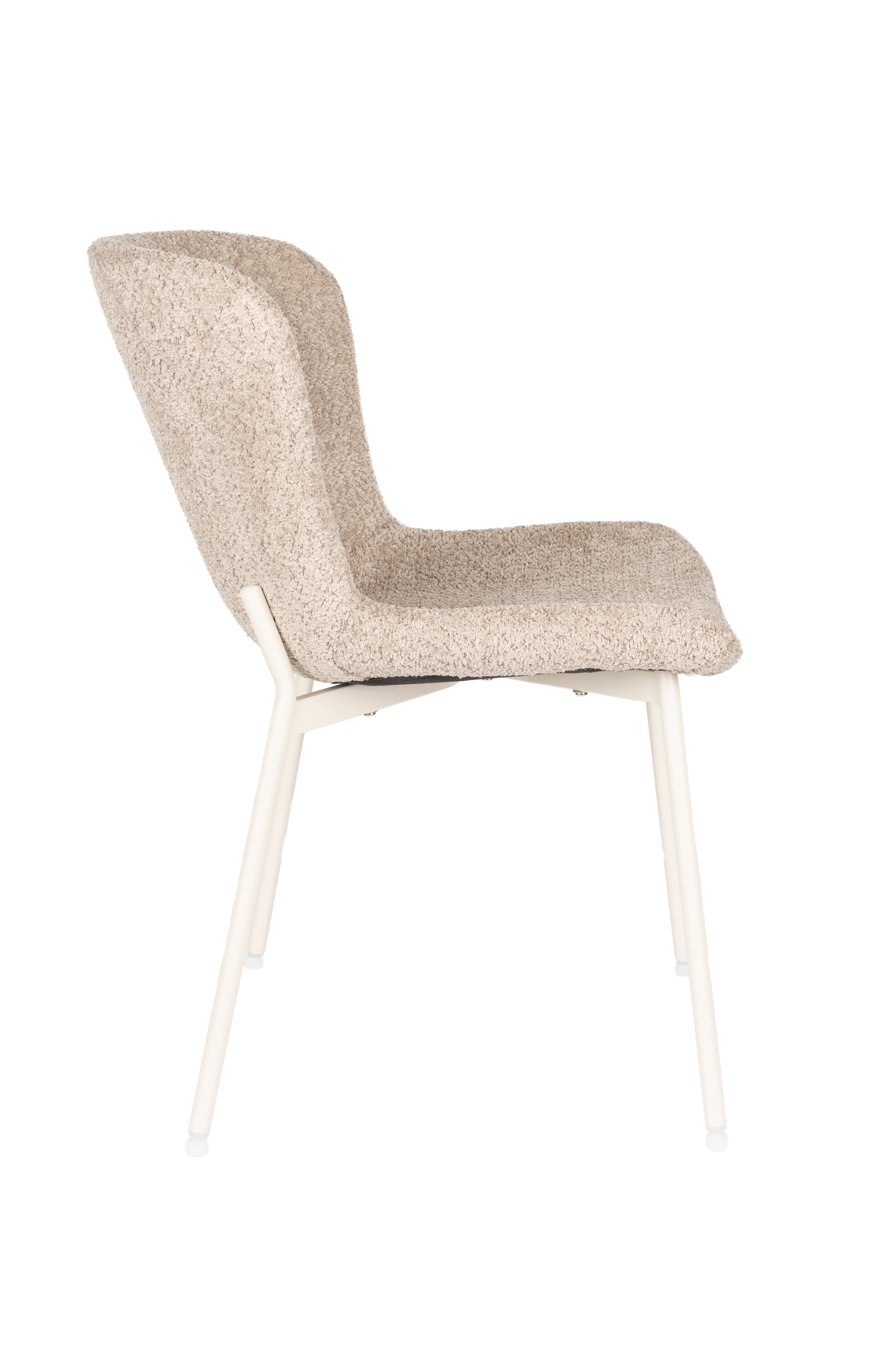 MARION Chair in Light Brown with Beige Base