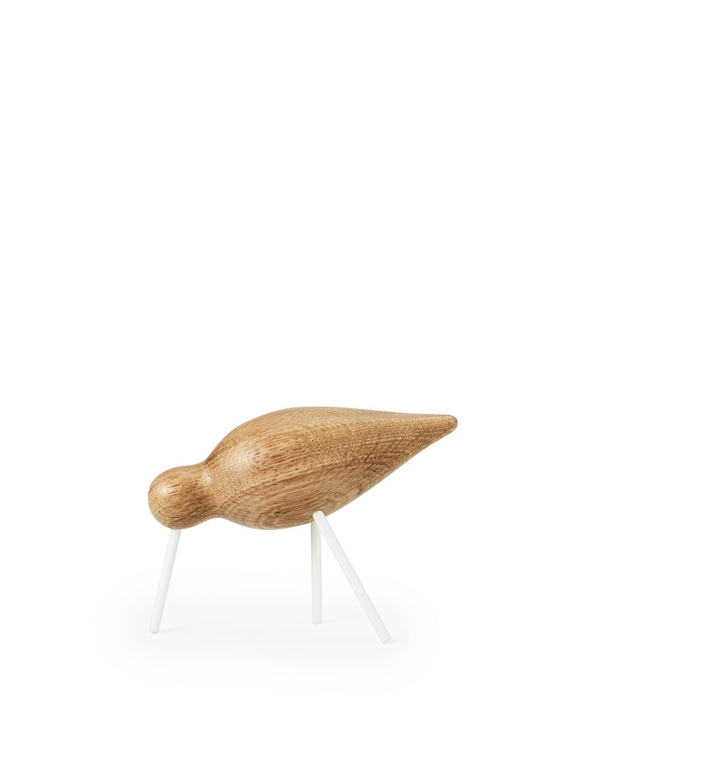 Figurka SHOREBIRD dąb z białymi nóżkami – drewno dębowe, Normann Copenhagen