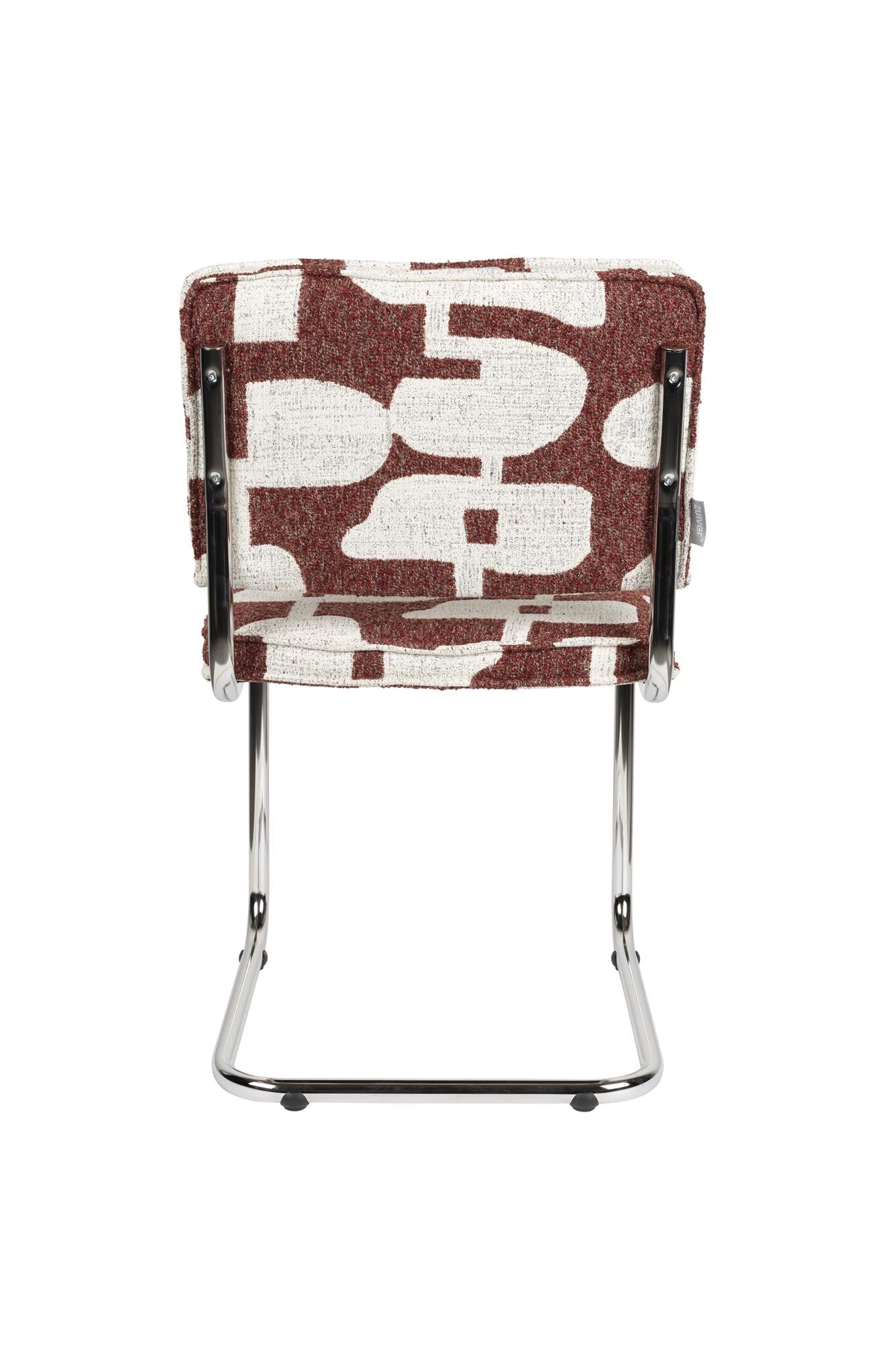 Stuhl RIDGE DECO SYMBOLS bordeaux mit Weiß