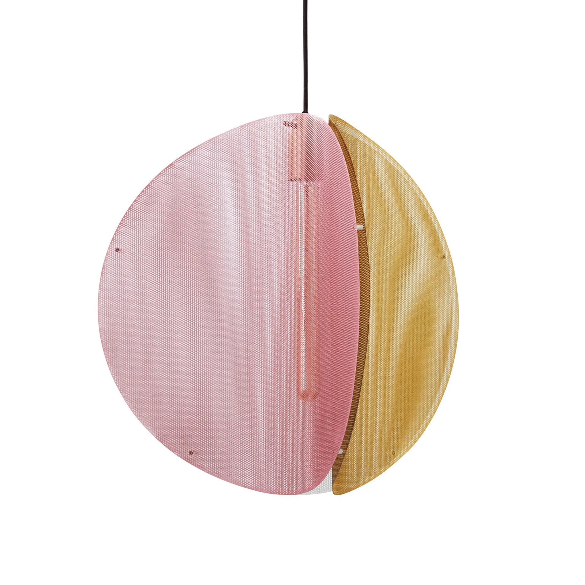 Pendelleuchte PROXIMA aus Messing mit Rosa
