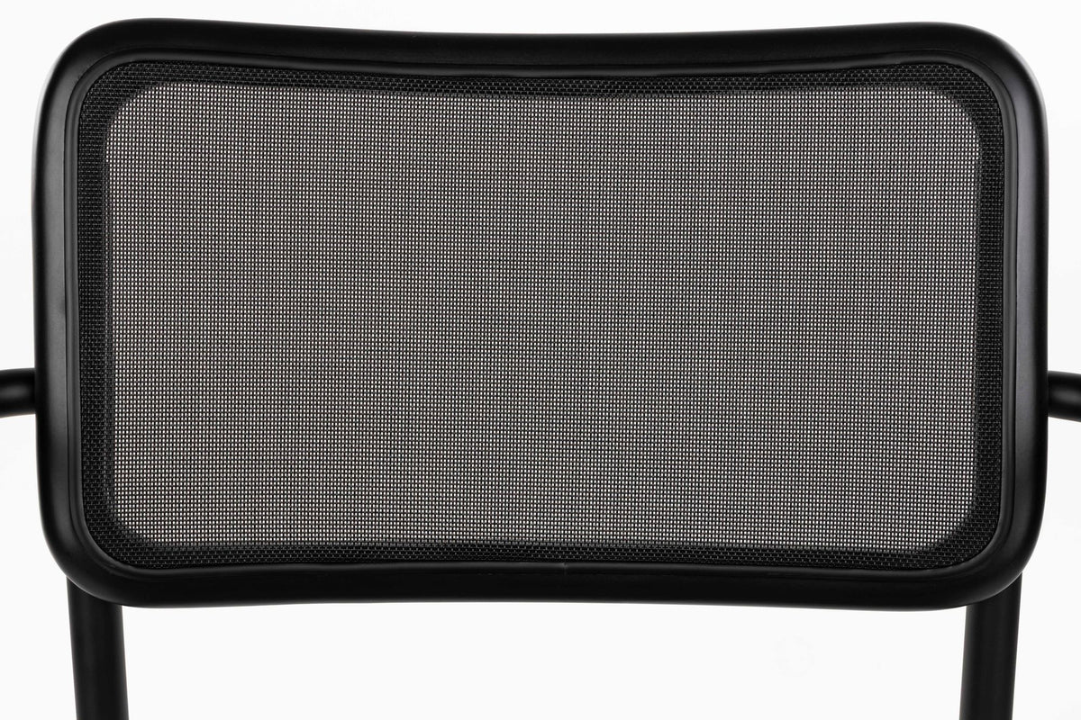 Krzesło z podłokietnikami CARREE czarny – ujęcie 7