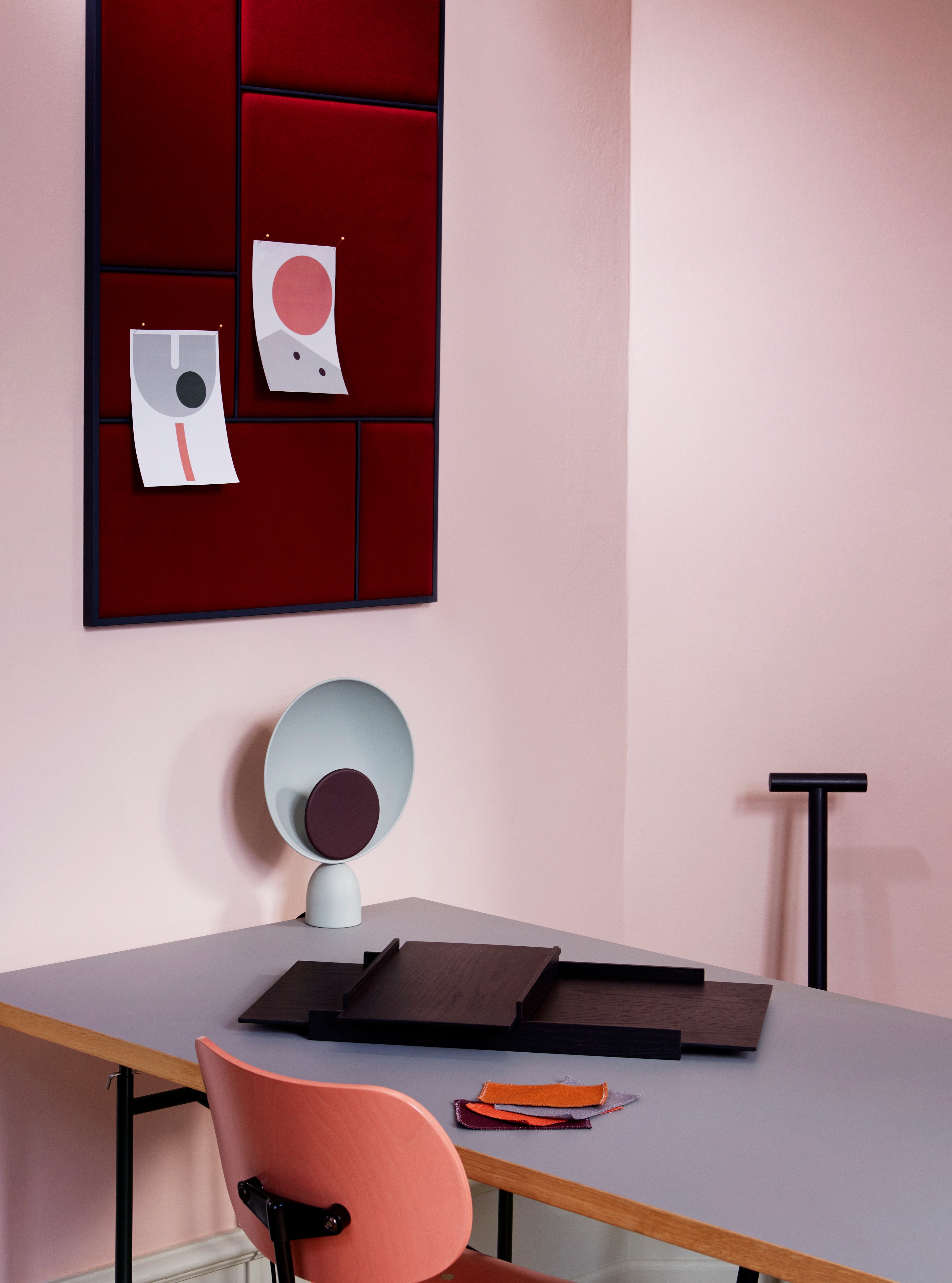 Tischlampe BLOOPER blau mit lila