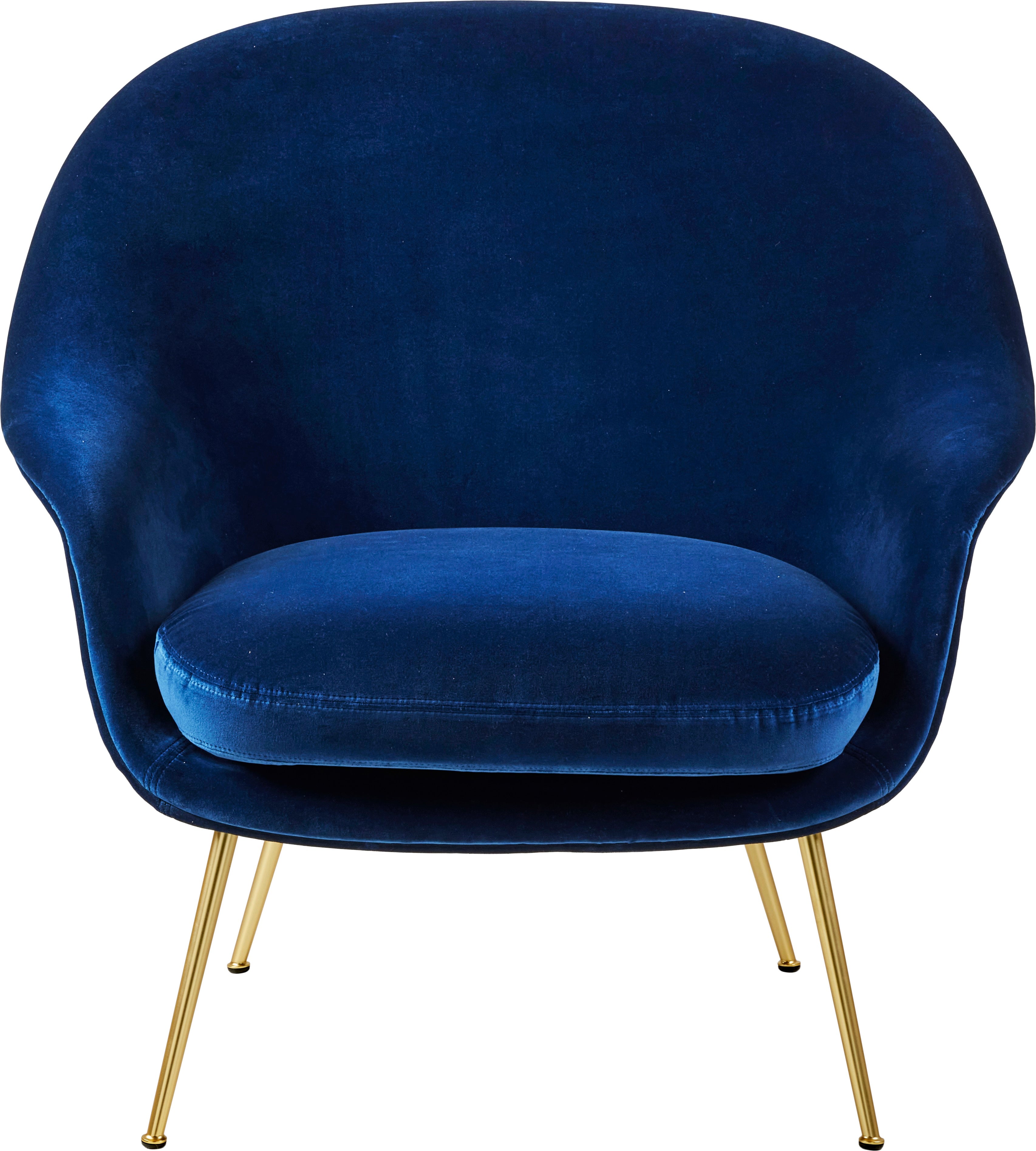 Fauteuil BAT gestoffeerd met een gouden basis