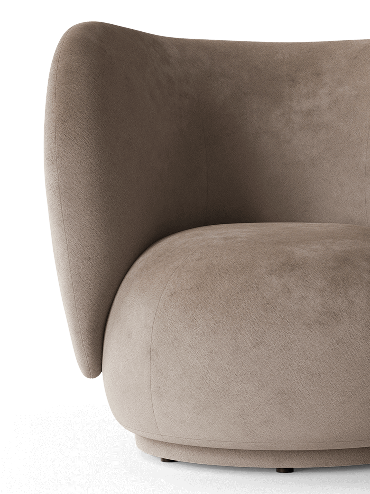 Draaistoel RICO LOUNGE Vervaagd Fluweel beige
