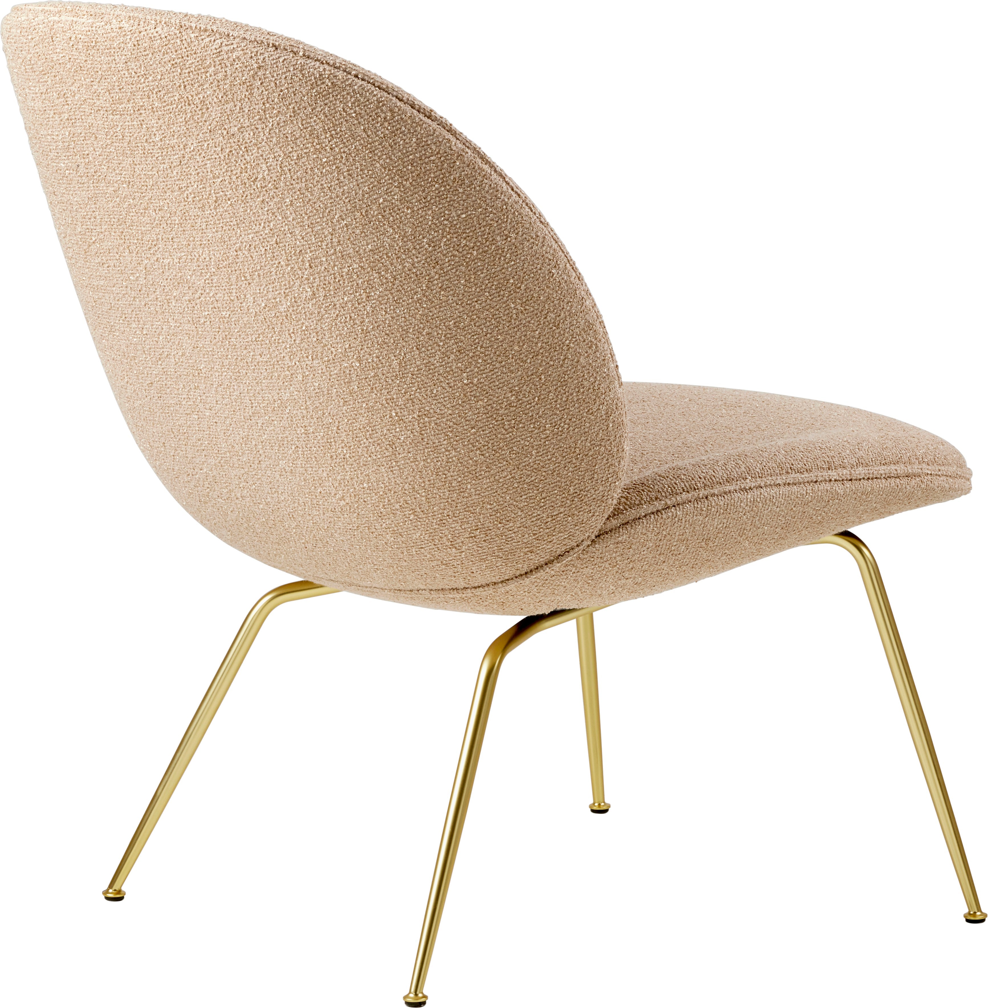 BEETLE armchair upholstered with a gold base