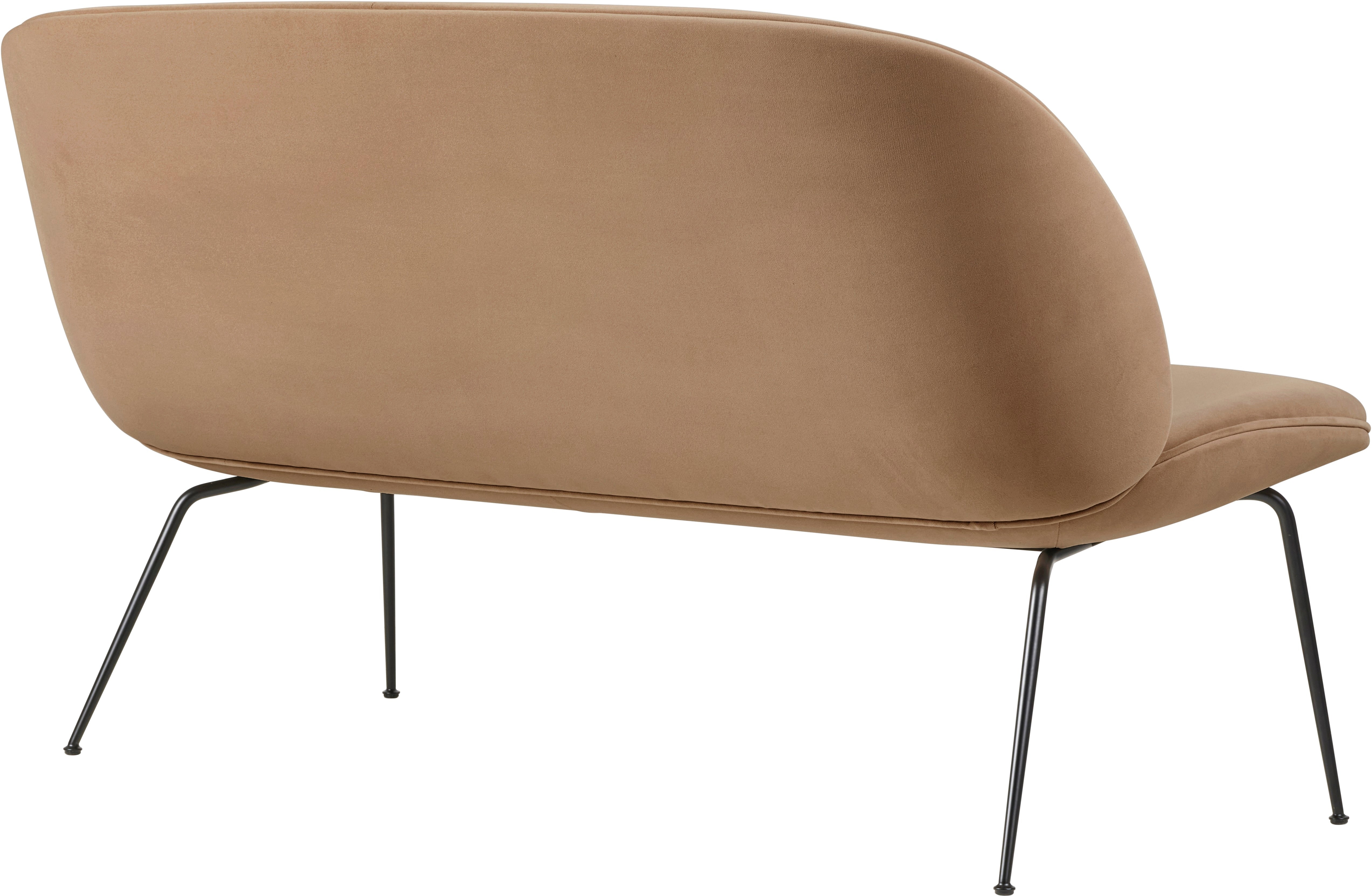 Sofa 2-zits BEETLE gestoffeerd met zwarte basis