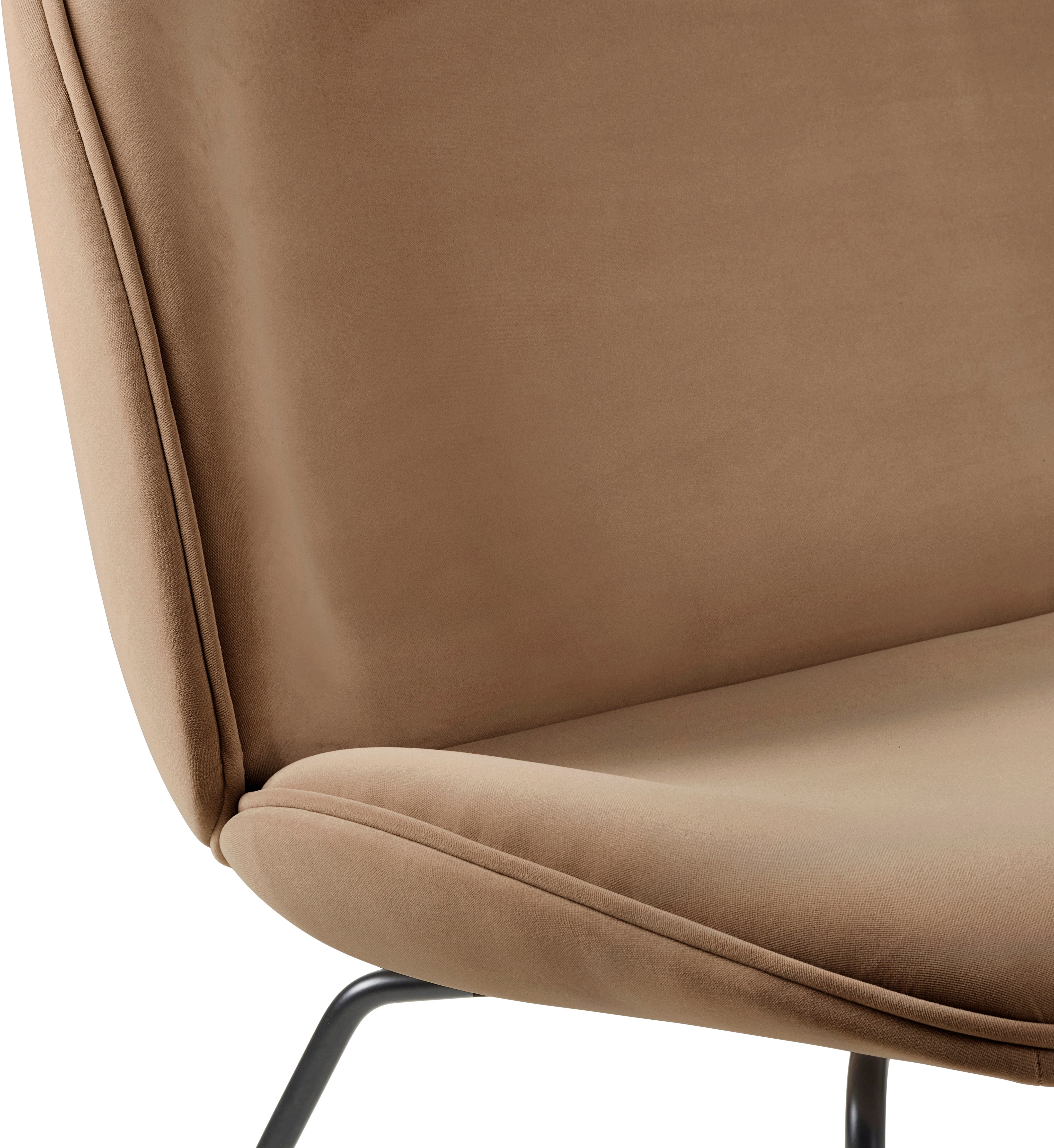 Sofa 2-zits BEETLE gestoffeerd met zwarte basis