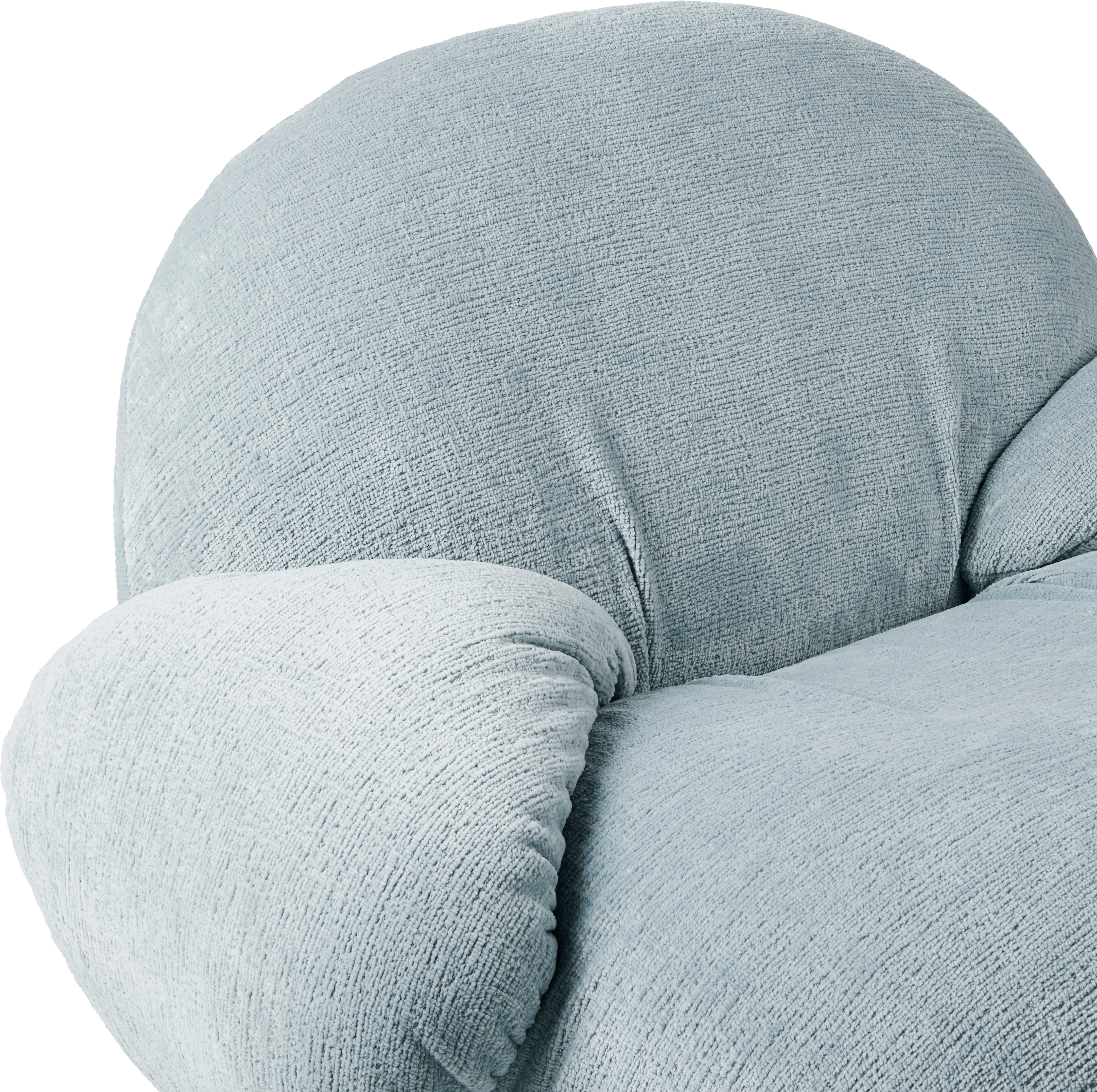 Fauteuil met armleuningen PACHA gestoffeerd met een gouden basis