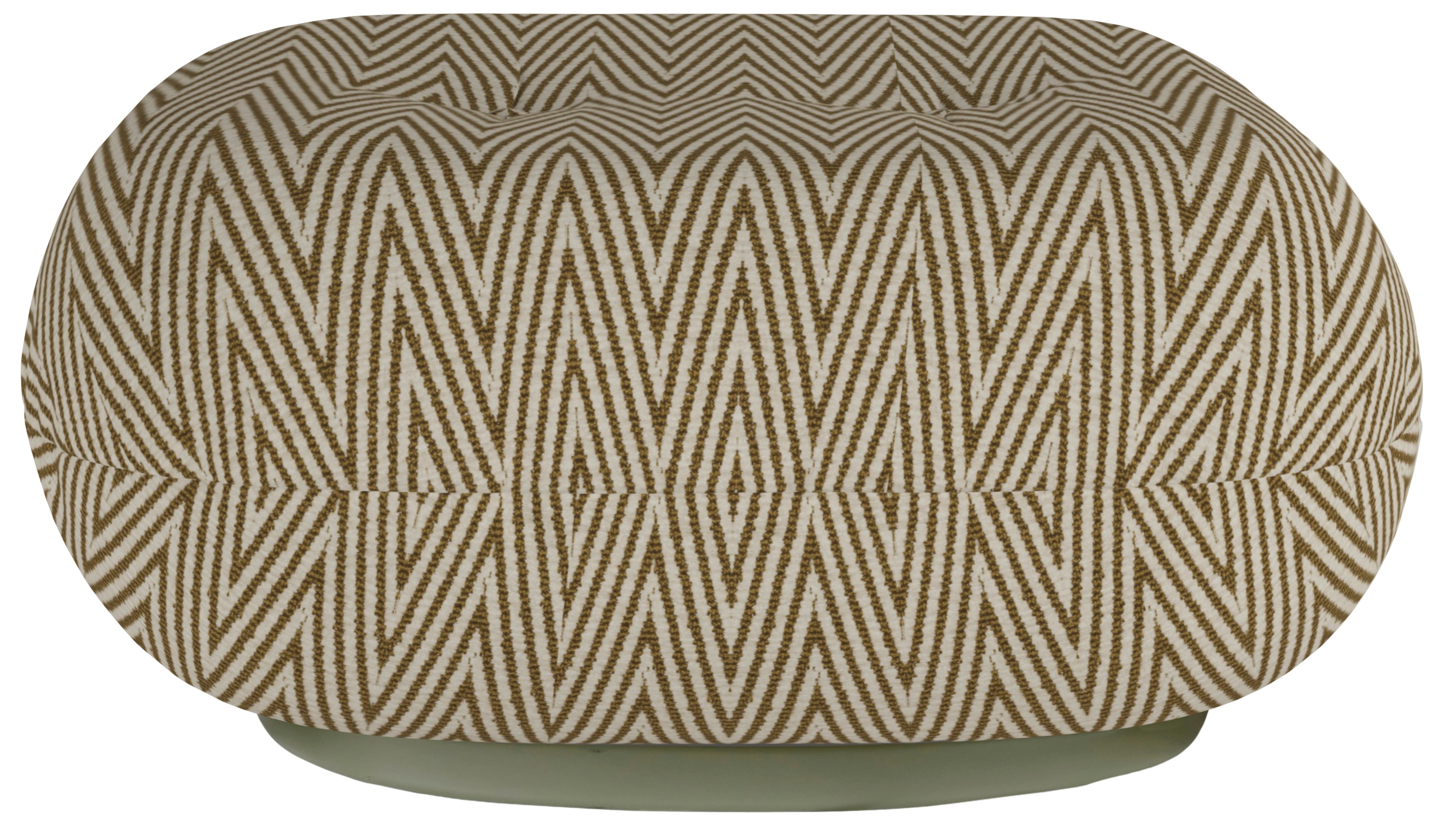 Außenpouf PACHA gepolstert mit goldenem Fuß