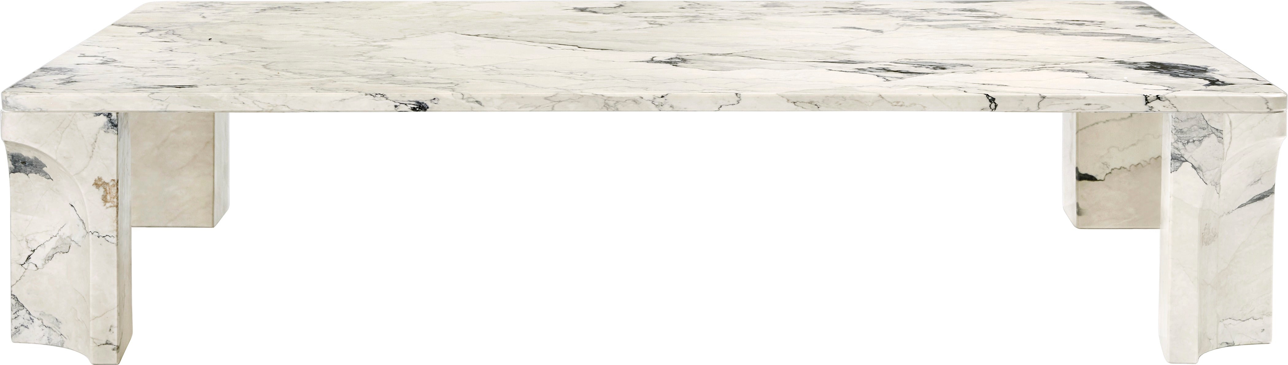 DORIC crème-grijze keramische salontafel