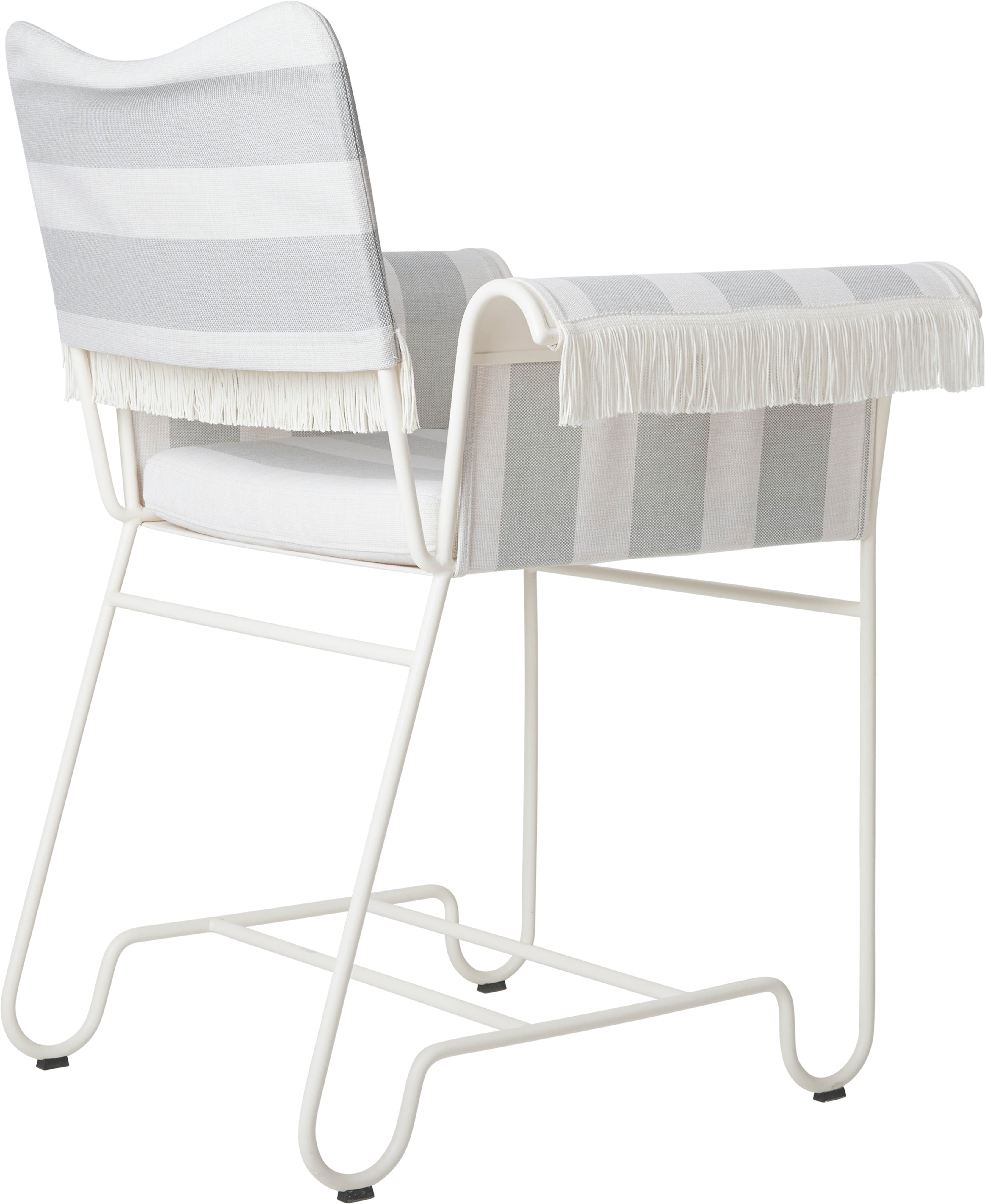 TROPIQUE garden chair gray with a white steel base