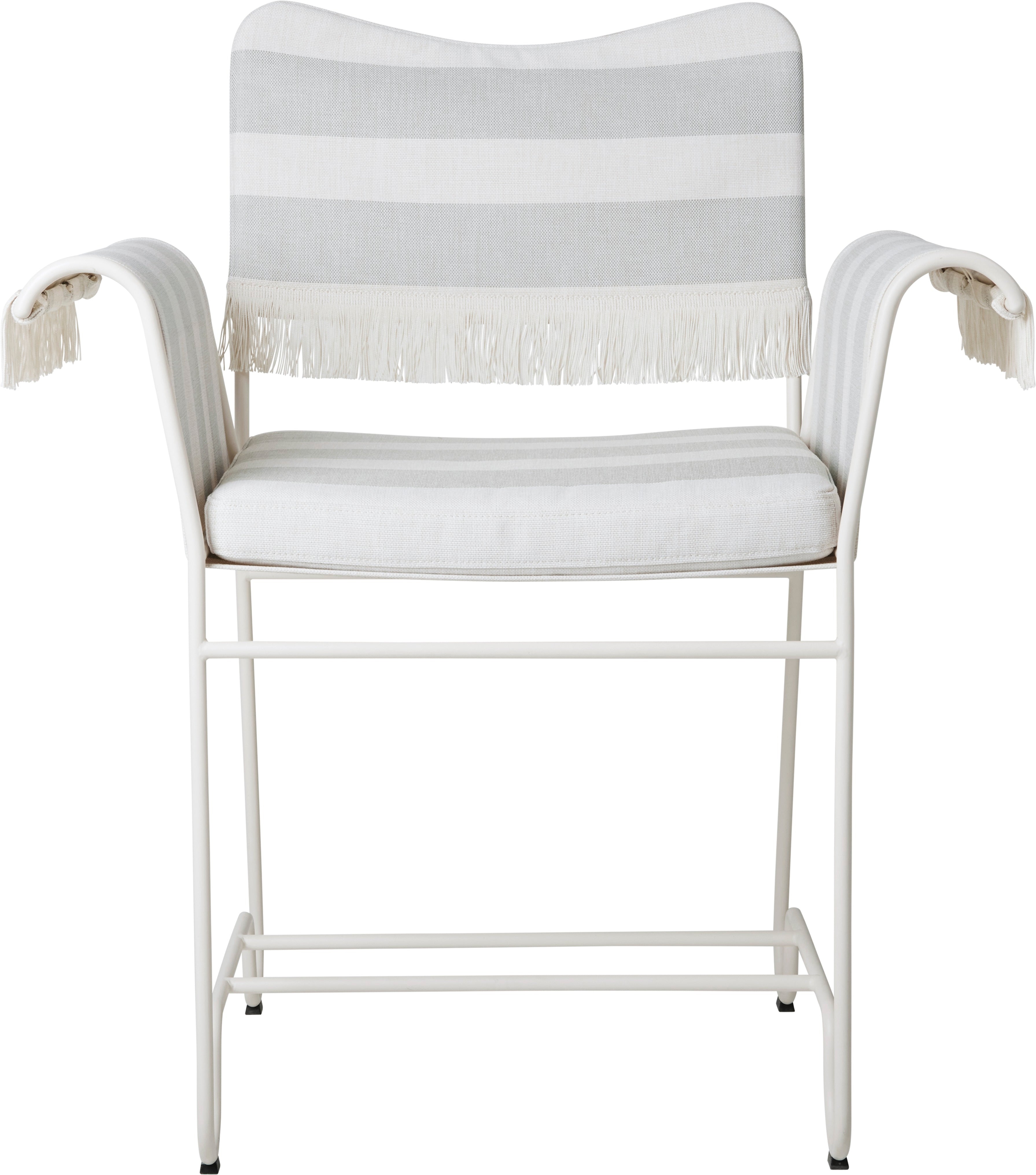 TROPIQUE garden chair gray with a white steel base