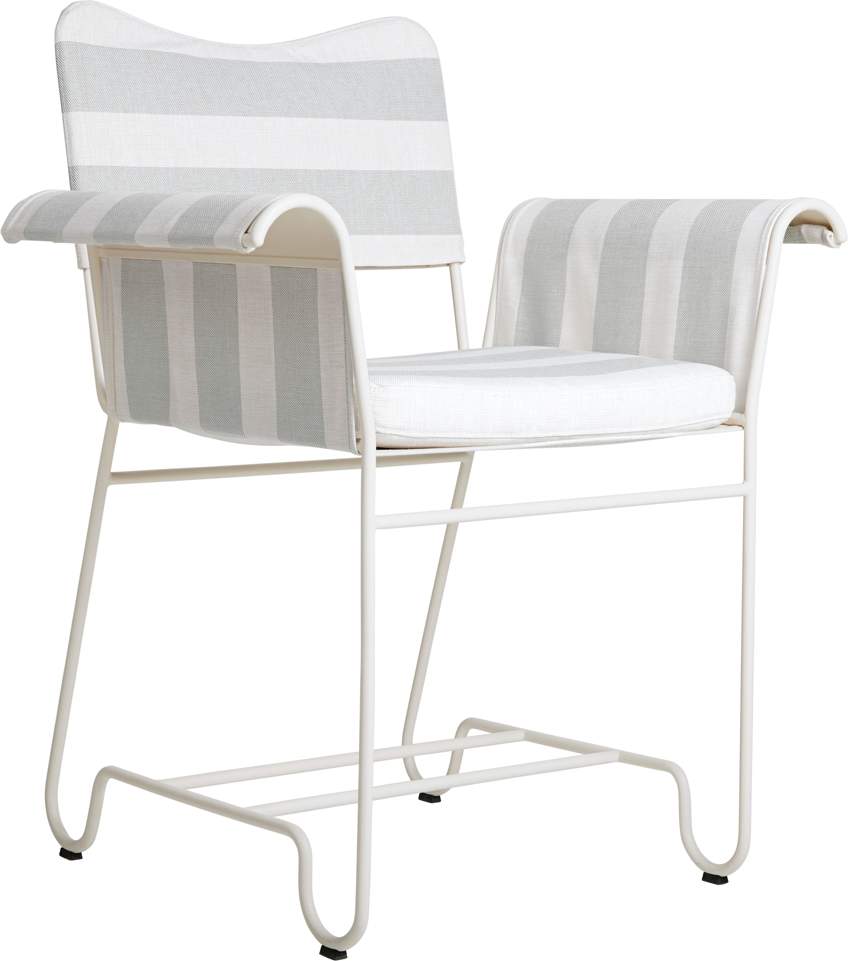 TROPIQUE garden chair gray with a white steel base