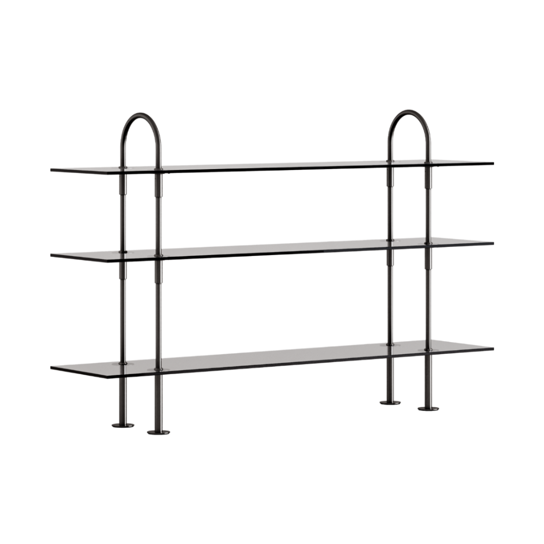 KAST KEEN met rookglas en zwarte messing frame