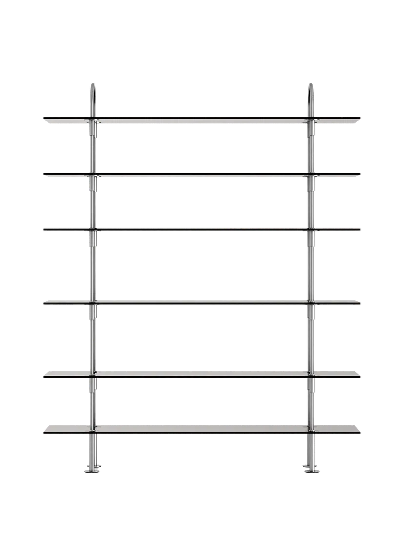 KAST KEEN met rookglas en satijnen stalen frame