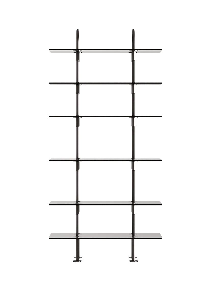 KAST KEEN met rookglas en zwarte messing frame