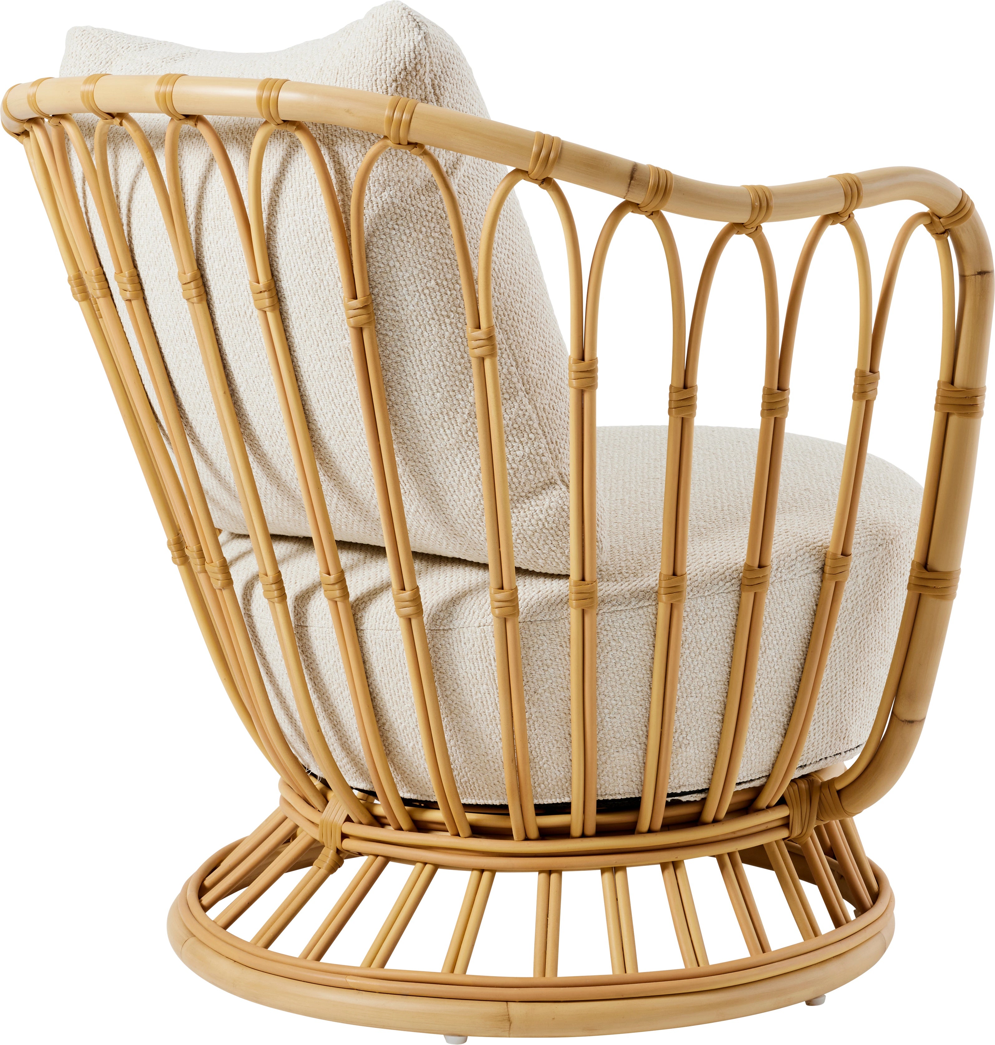 Gartenstuhl GRACE gepolstert mit Rattanbasis