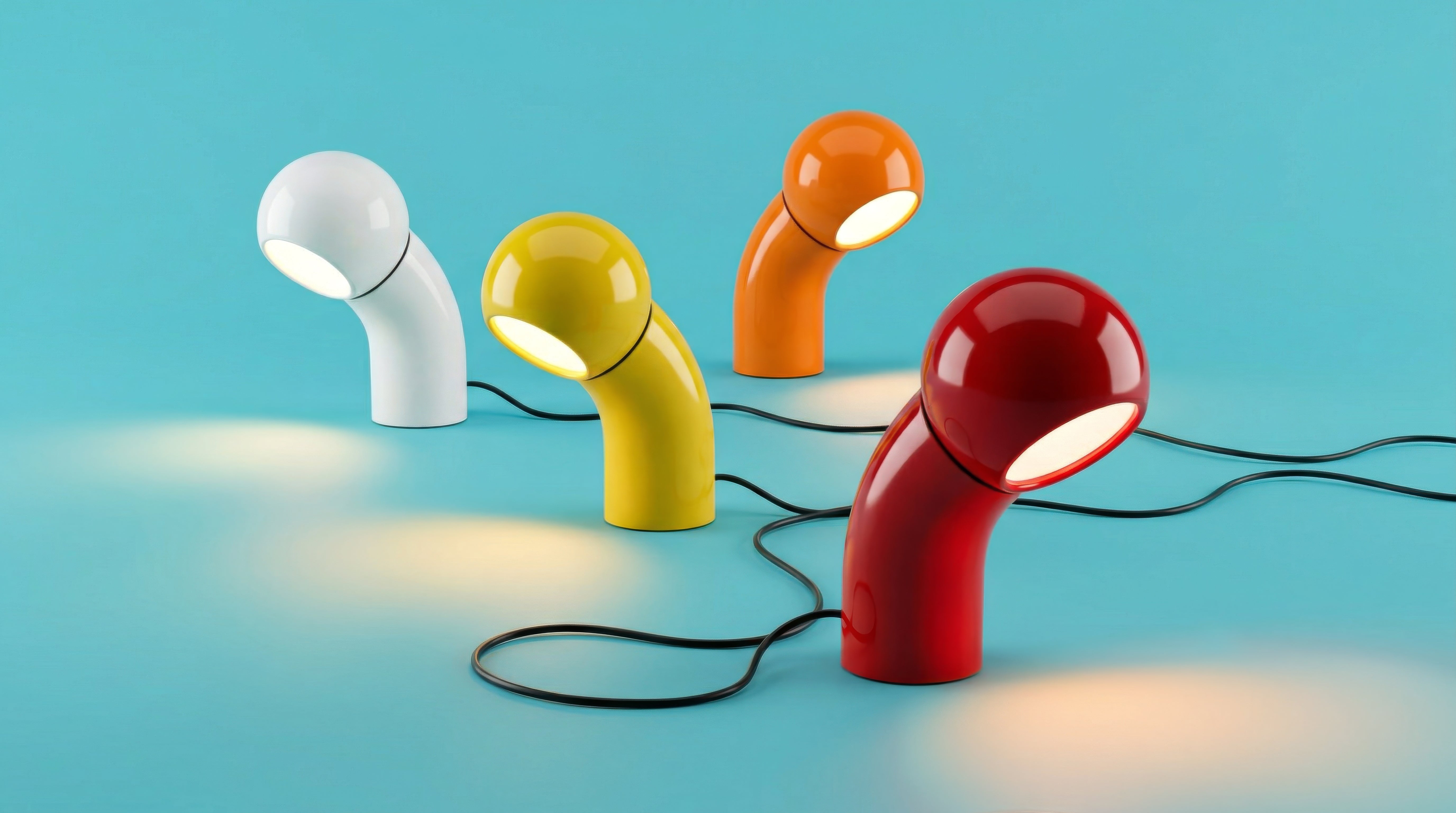 Lampa stołowa PALLINO połyskujący żółty