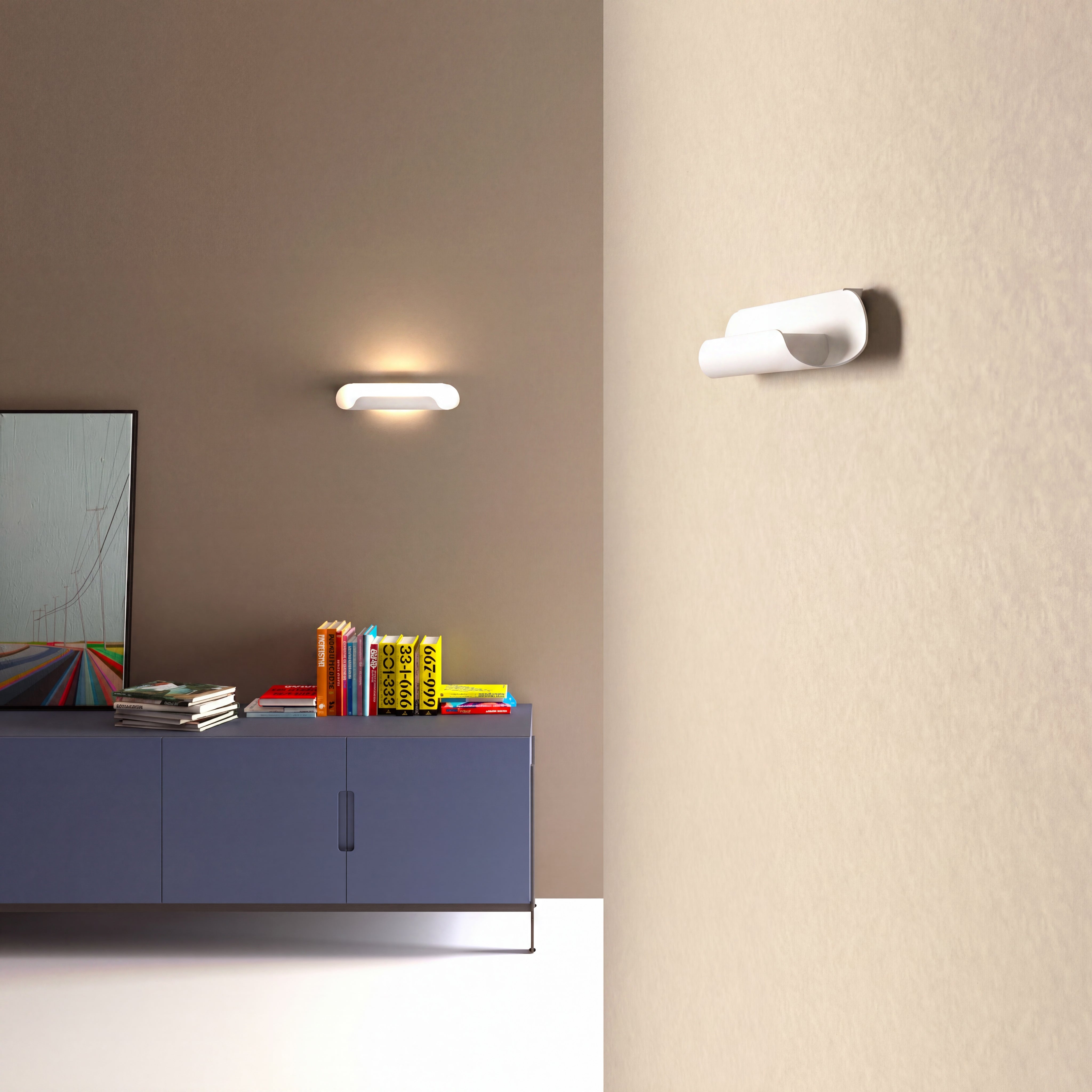 Lampa ścienna ROLL biały