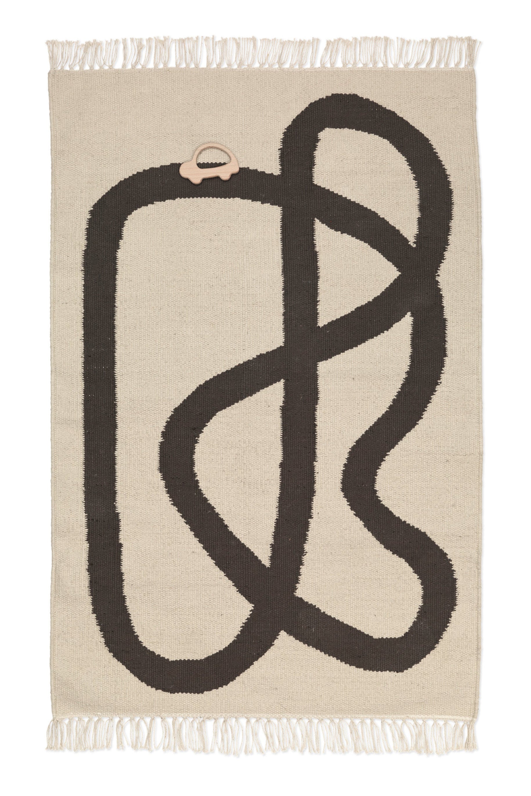 Kinderkleed LANE beige met chocoladebruin