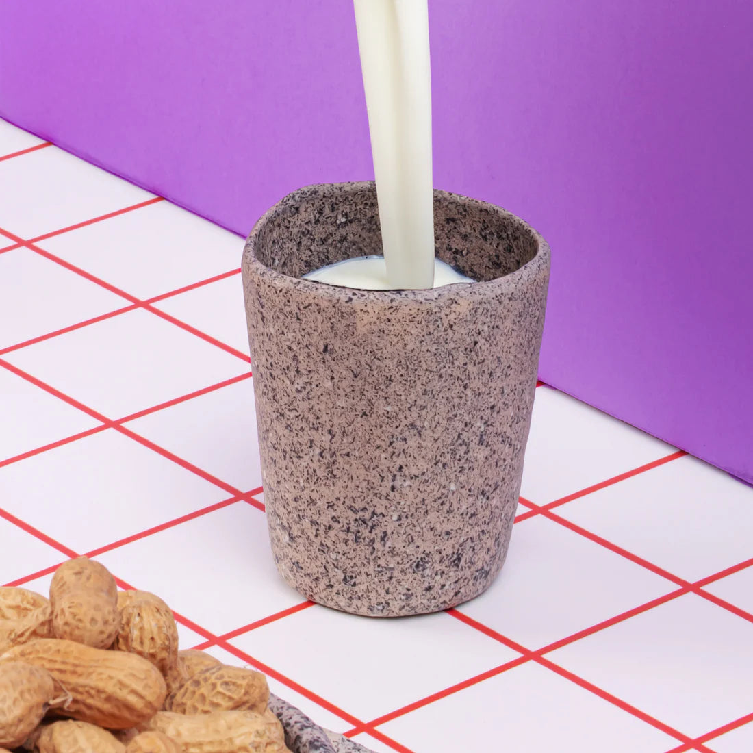 Set van glazen NEWLITHIC grijs porselein