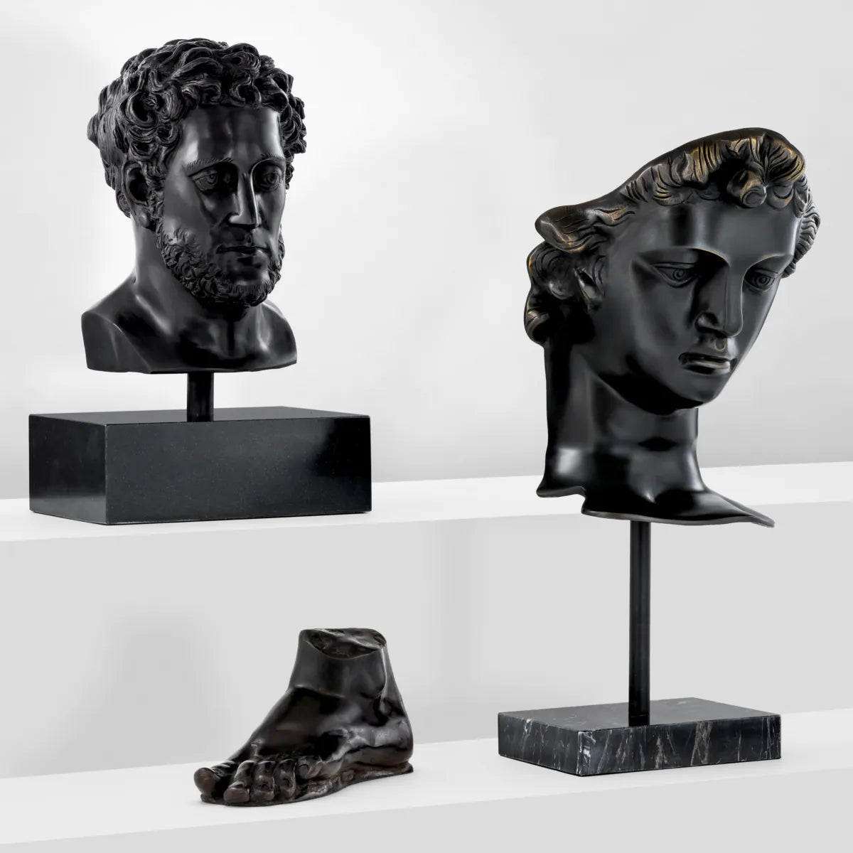 Decorative figurine Head David Black