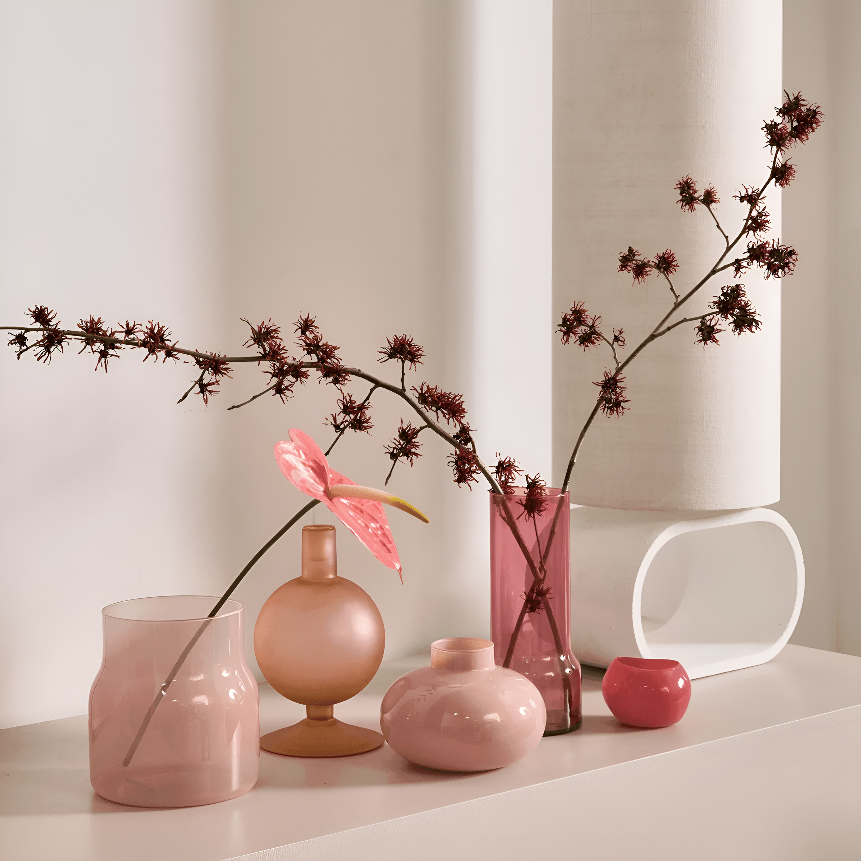 Vloerlamp BARLETTA witte keramiek