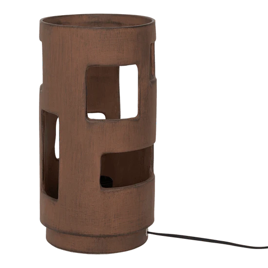 Angola table lamp rusty brown