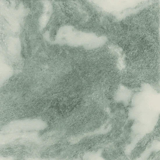 SUVI Tischleuchte Grüner Marmor mit beigem Leinen