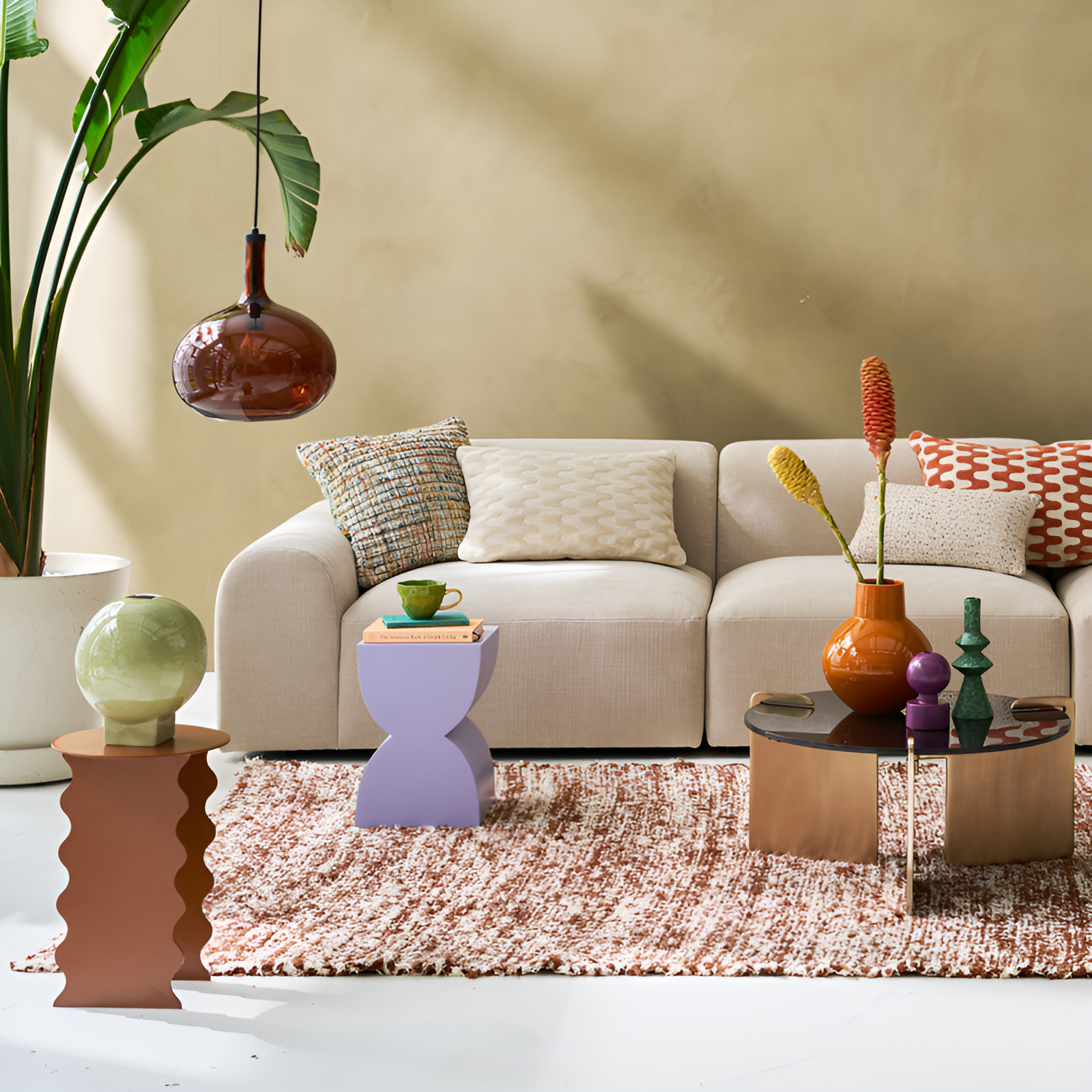 Bijzettafel CORVO lila