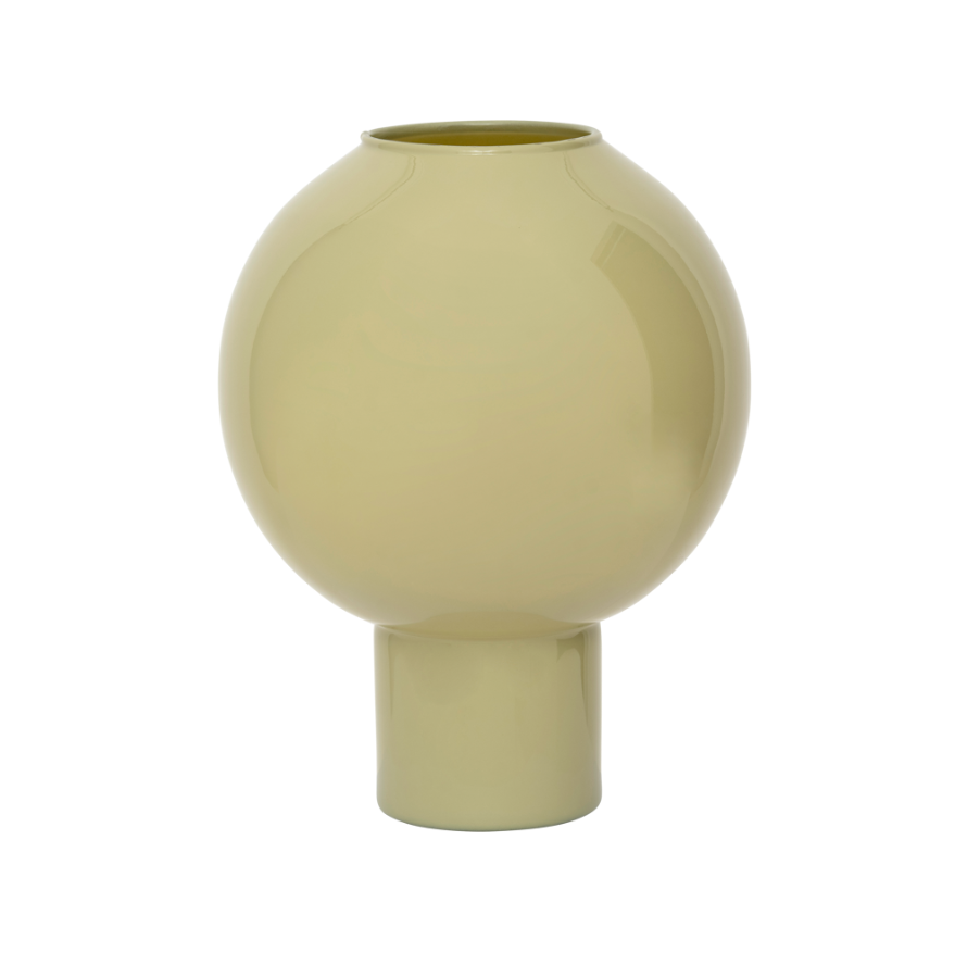 Glass vase VAN green