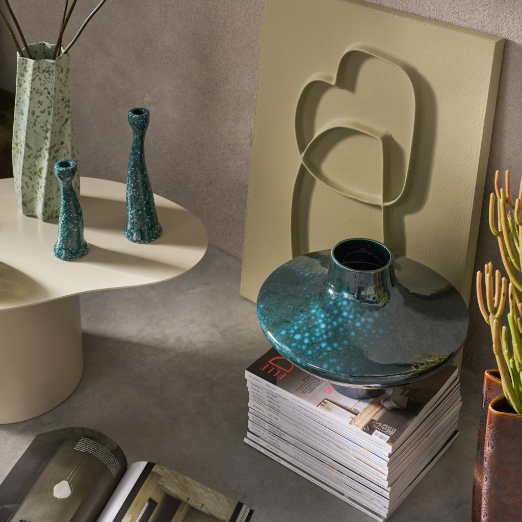Wazon ceramiczny MAYA petrol