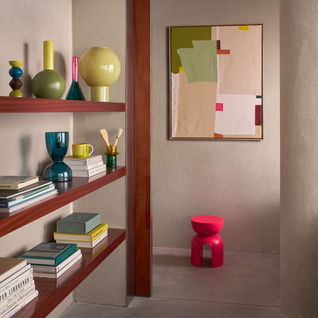 Wanddekoration VARIKAS beige mit grün