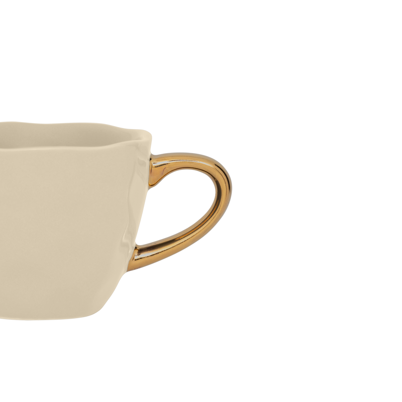 GOOD MORNING cream espresso cup with gold
