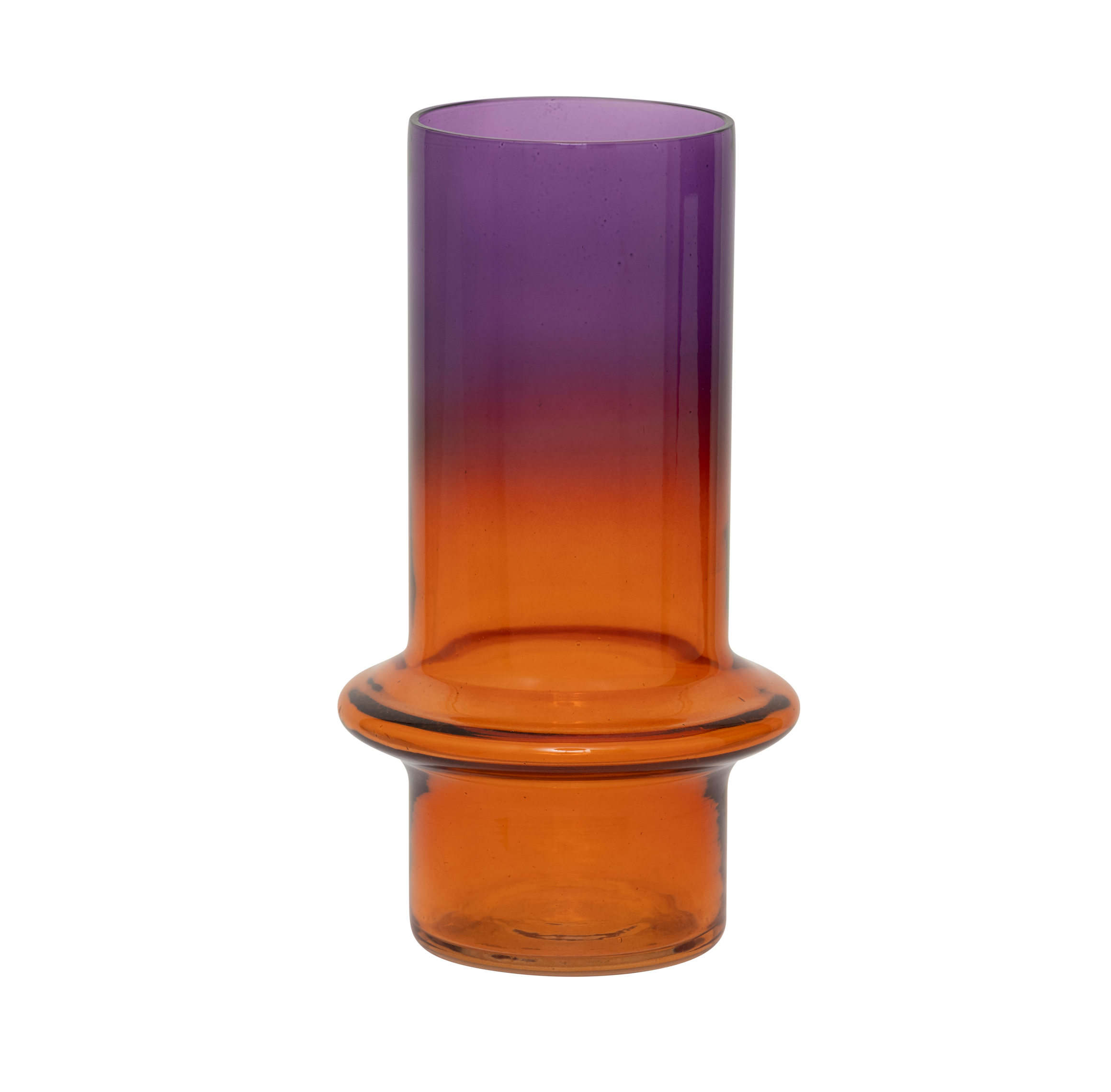 Glasvase MUNTER orange mit lila