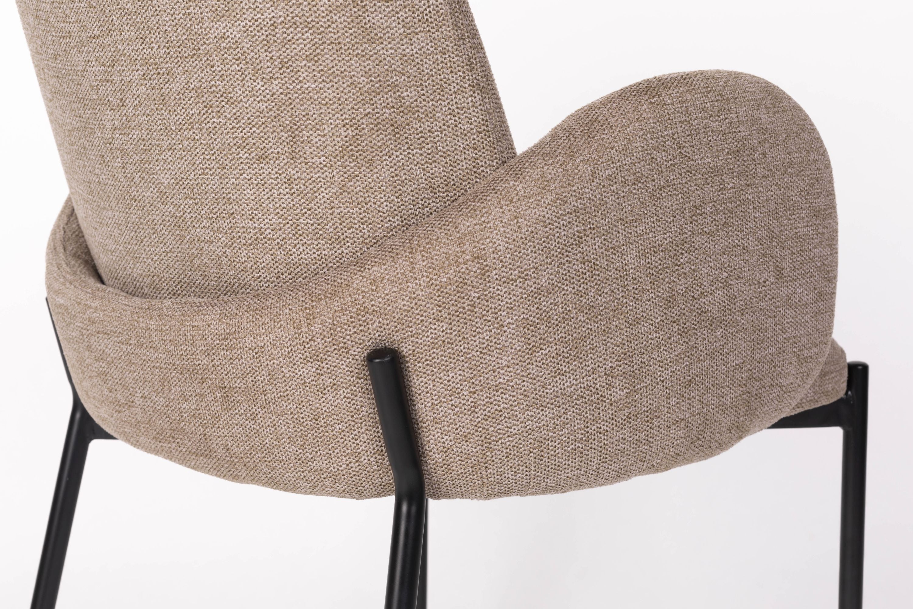 Stuhl mit Armlehnen, d. H. Brown