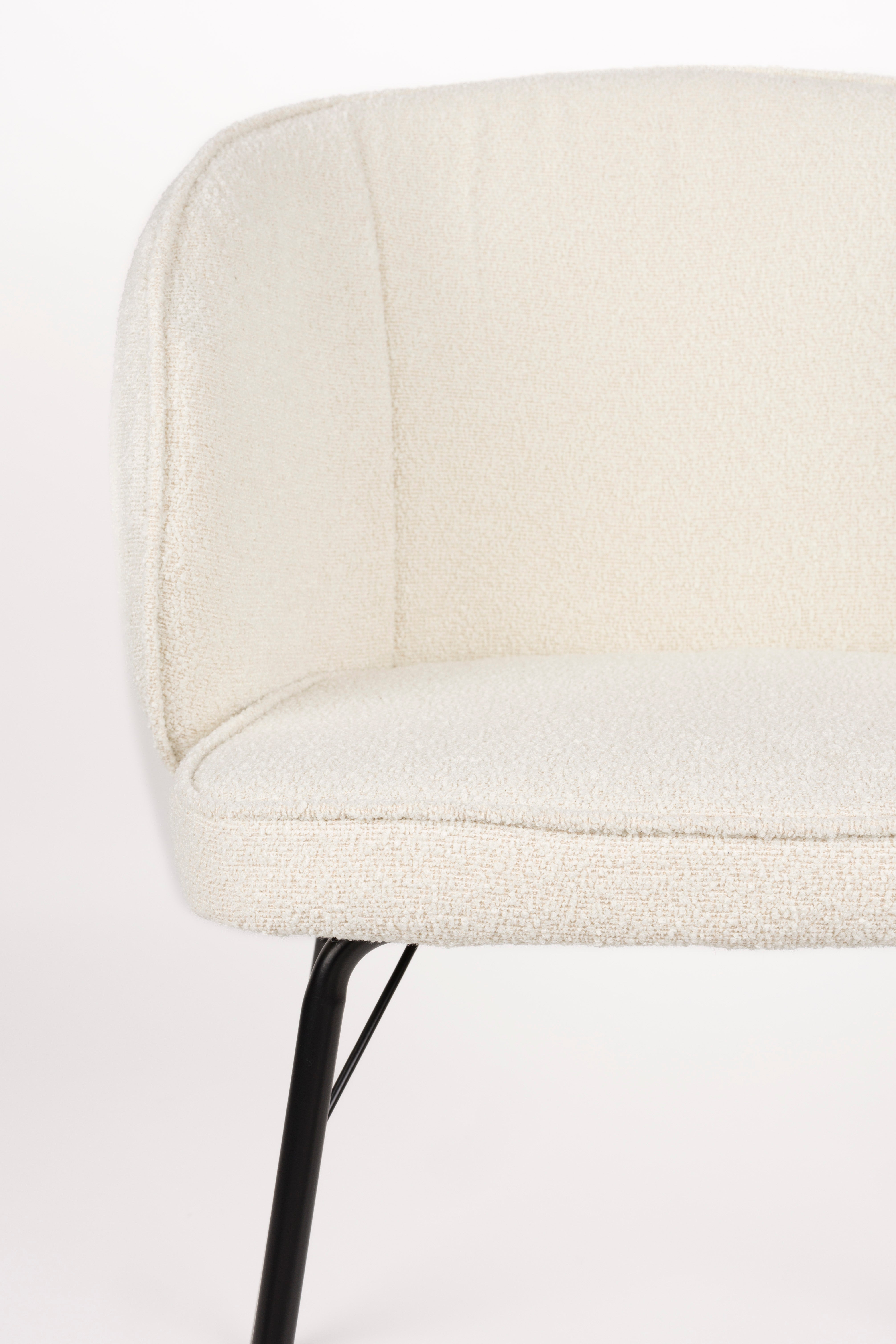 Stoel JOA wit met zwarte basis