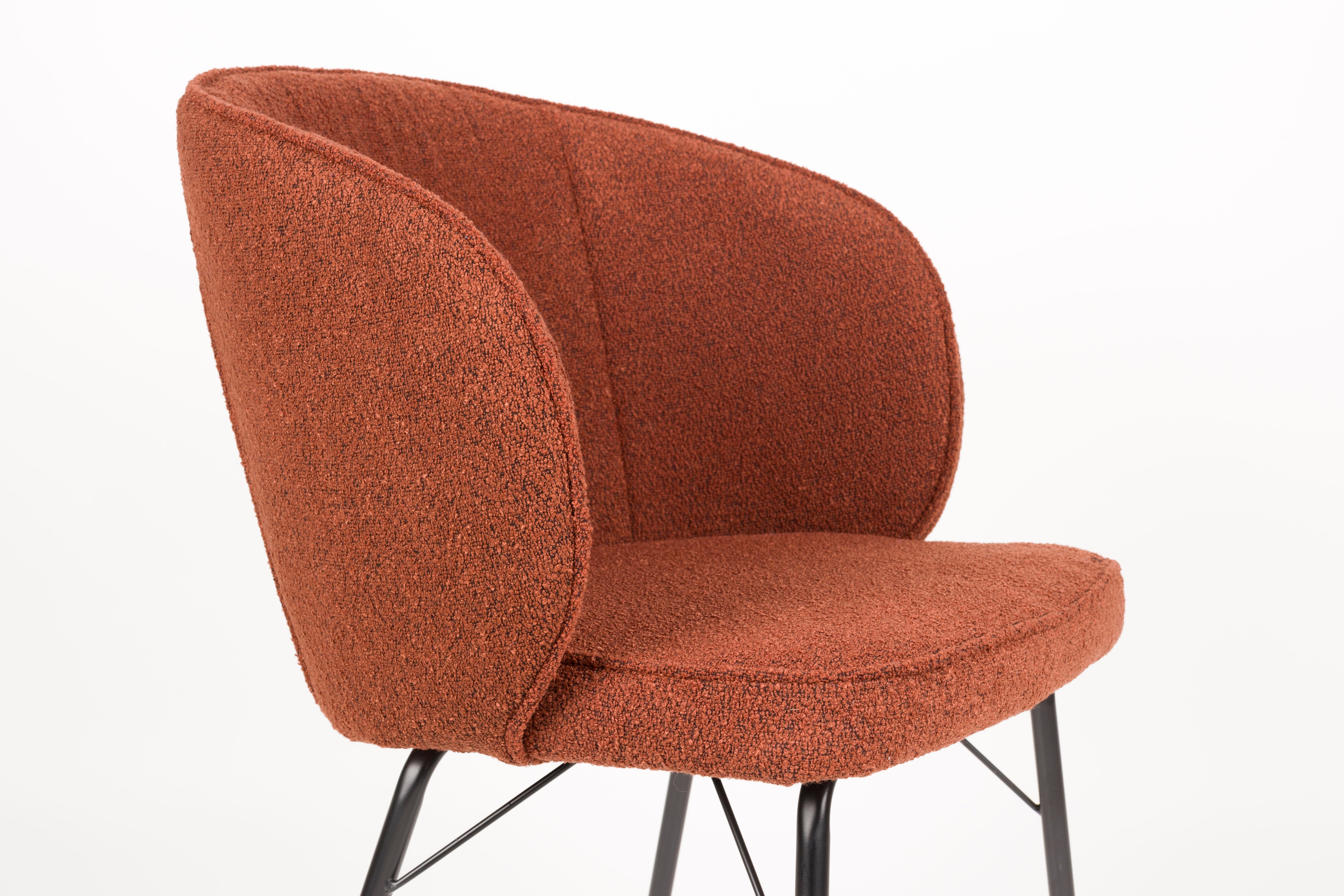 JOA Chair terracotta with black base