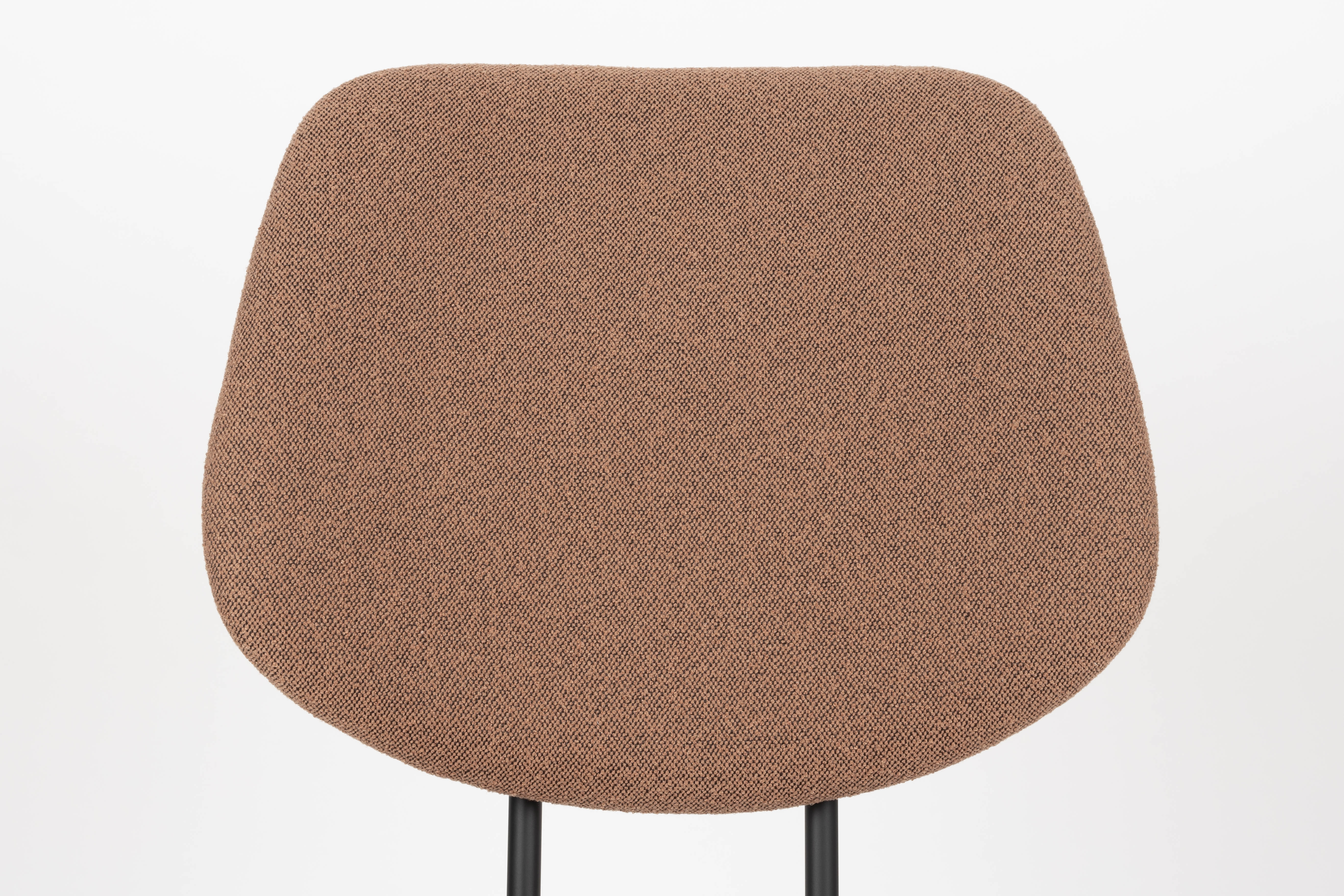 Stuhl ZELO lachsrosa mit schwarzem Gestell