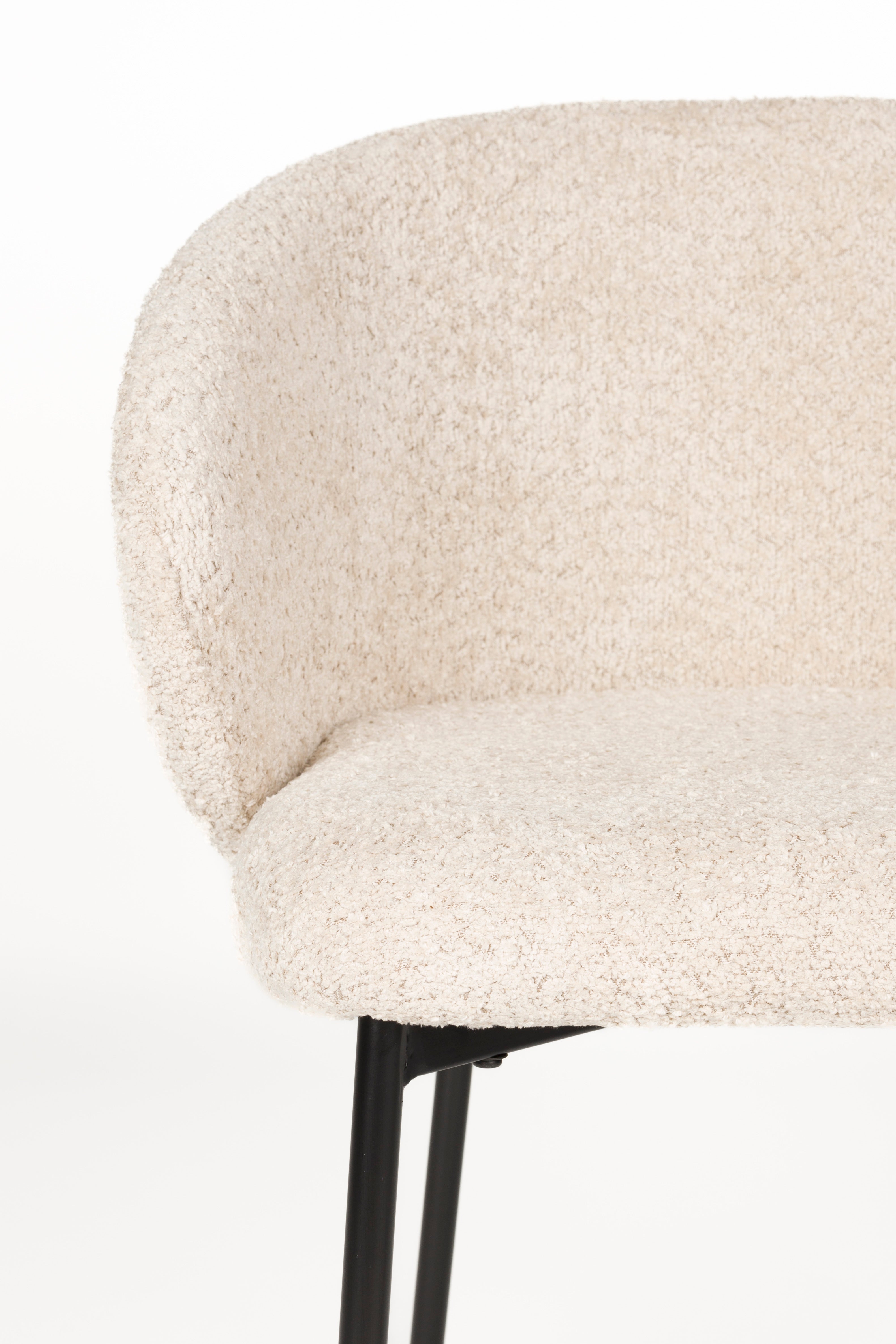 AYLE stoel wit met zwarte basis