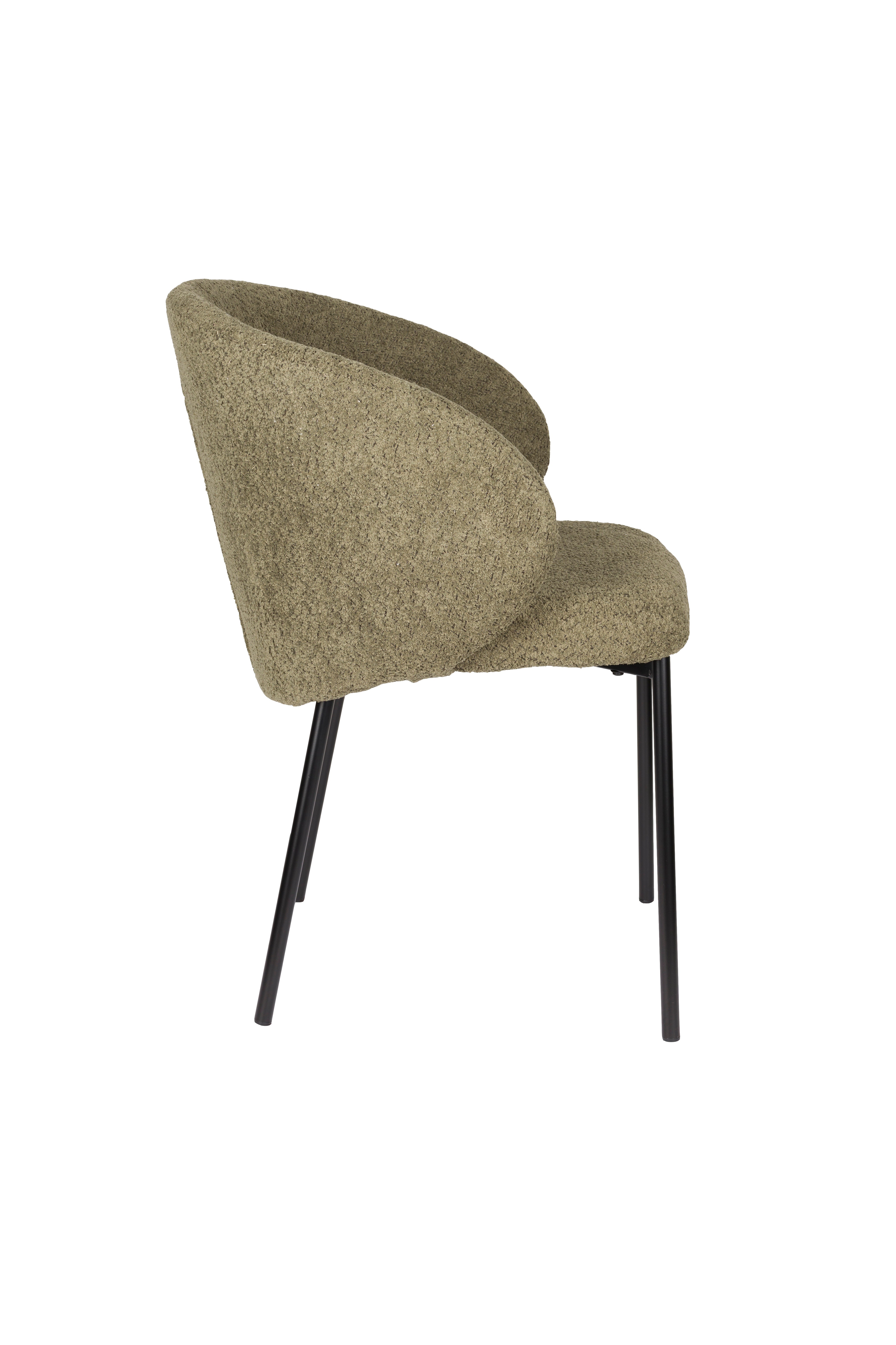 Stuhl AYLE grün mit schwarzem Gestell