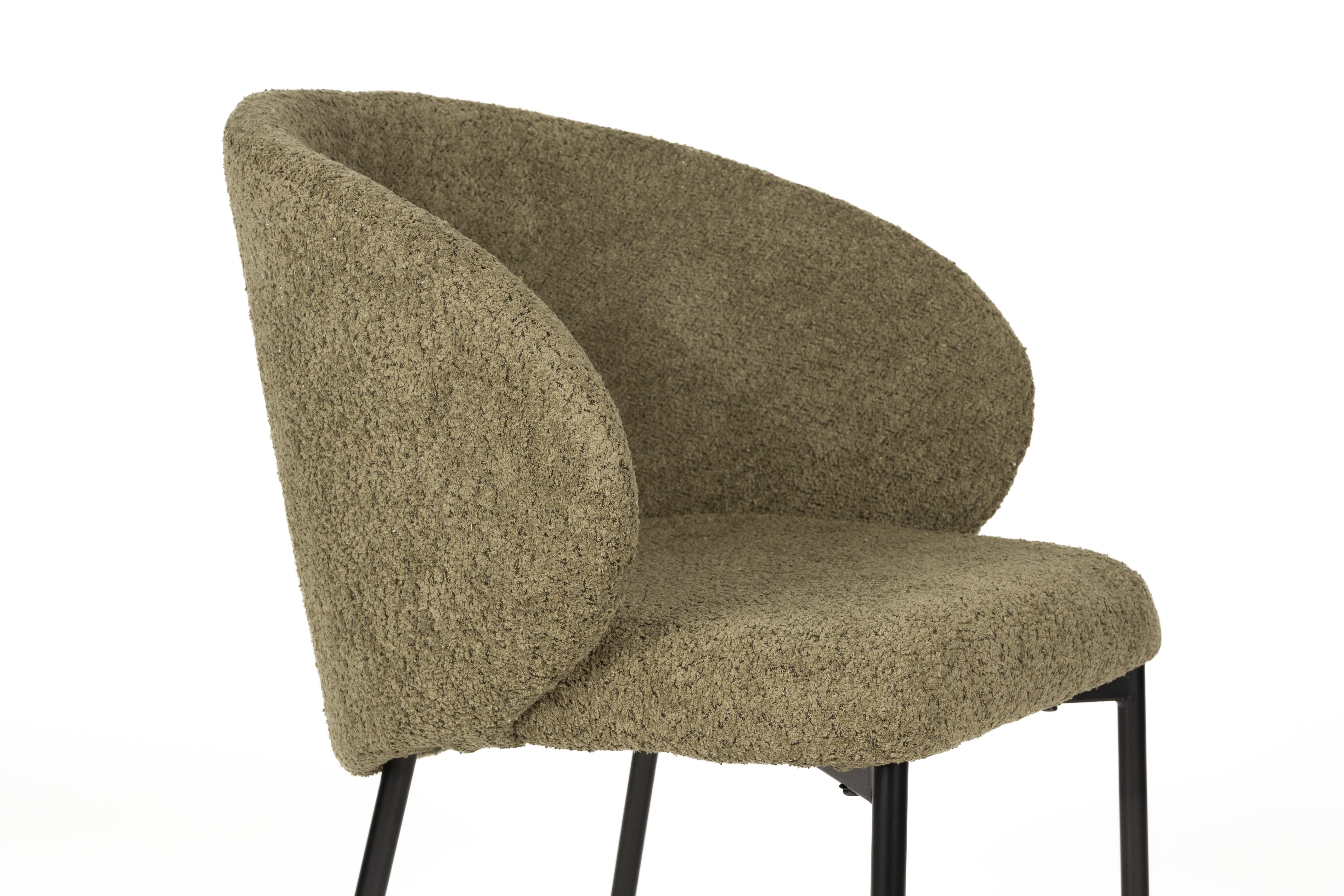 Stuhl AYLE grün mit schwarzem Gestell