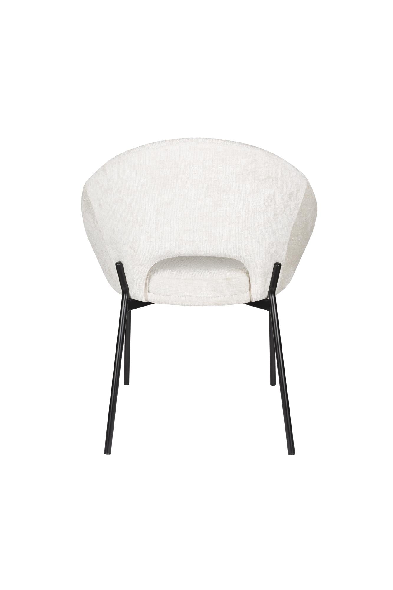 Stuhl DANDO weiß mit schwarzem Gestell