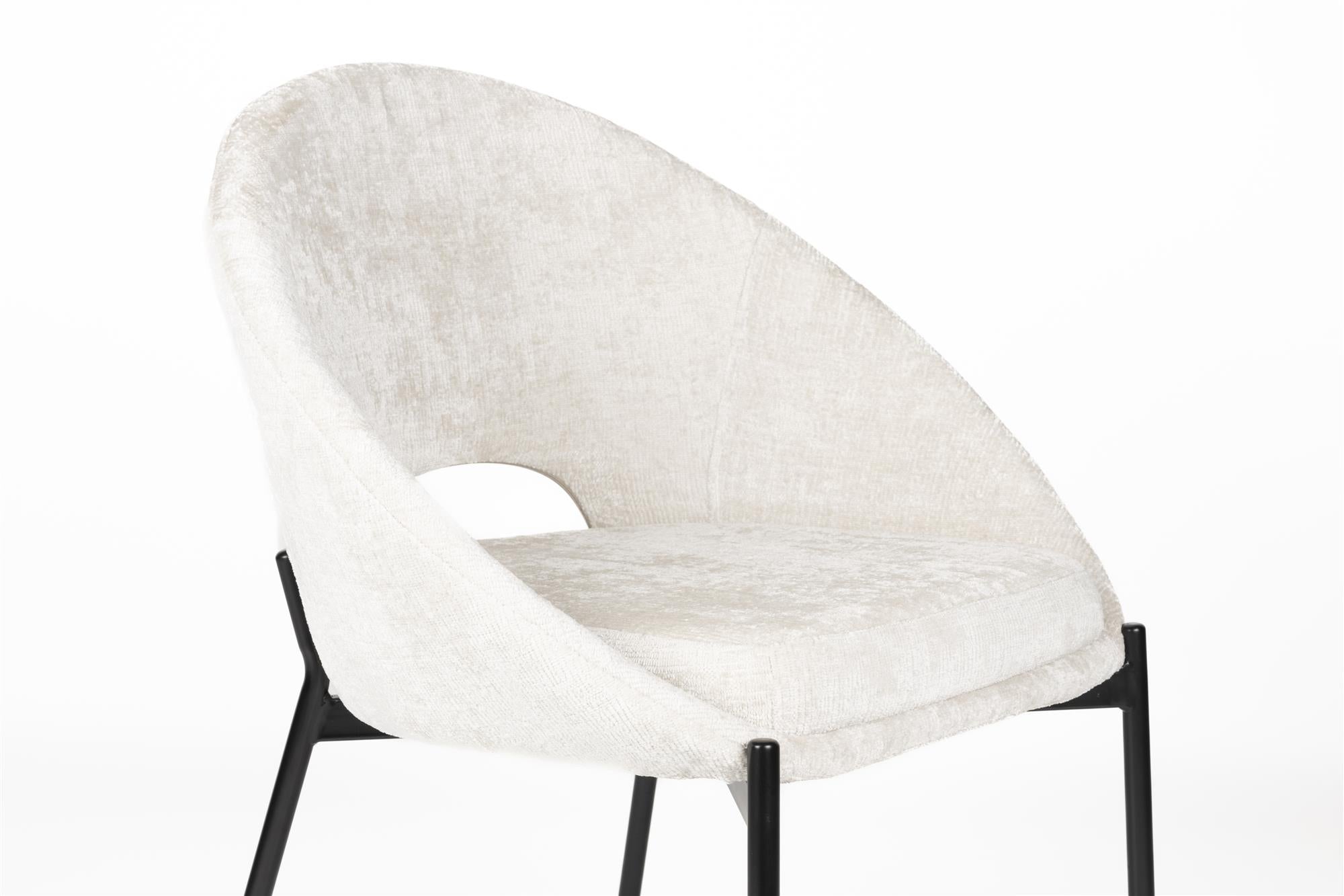 Stuhl DANDO weiß mit schwarzem Gestell