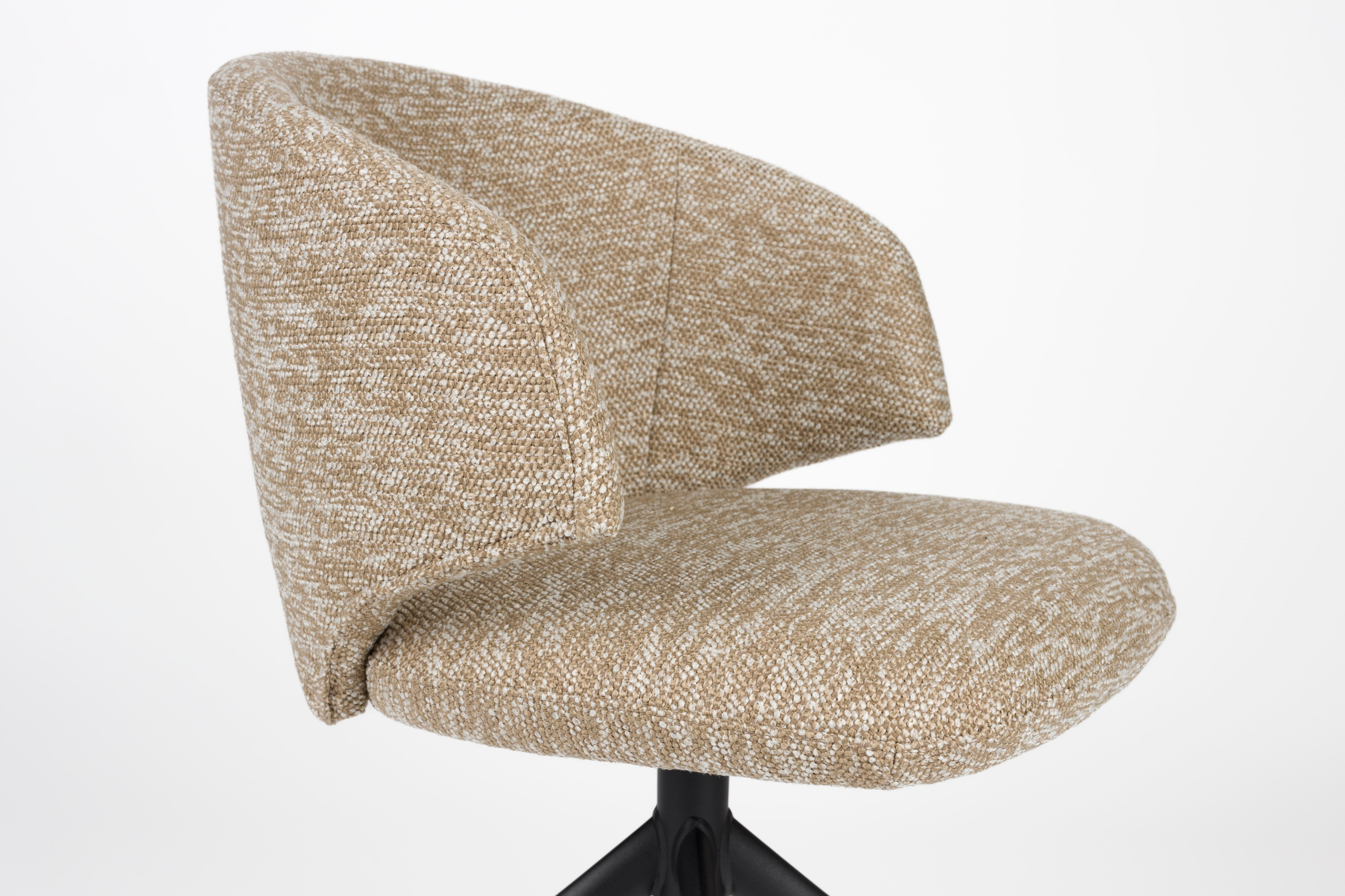 Drehstuhl BALADO braun mit schwarzem Fuß