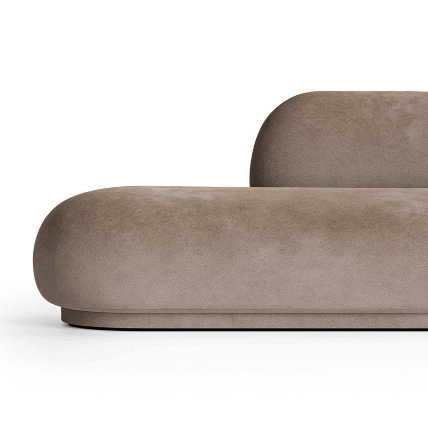 Bank rechts RICO DIVAN Vervaagd Fluweel beige